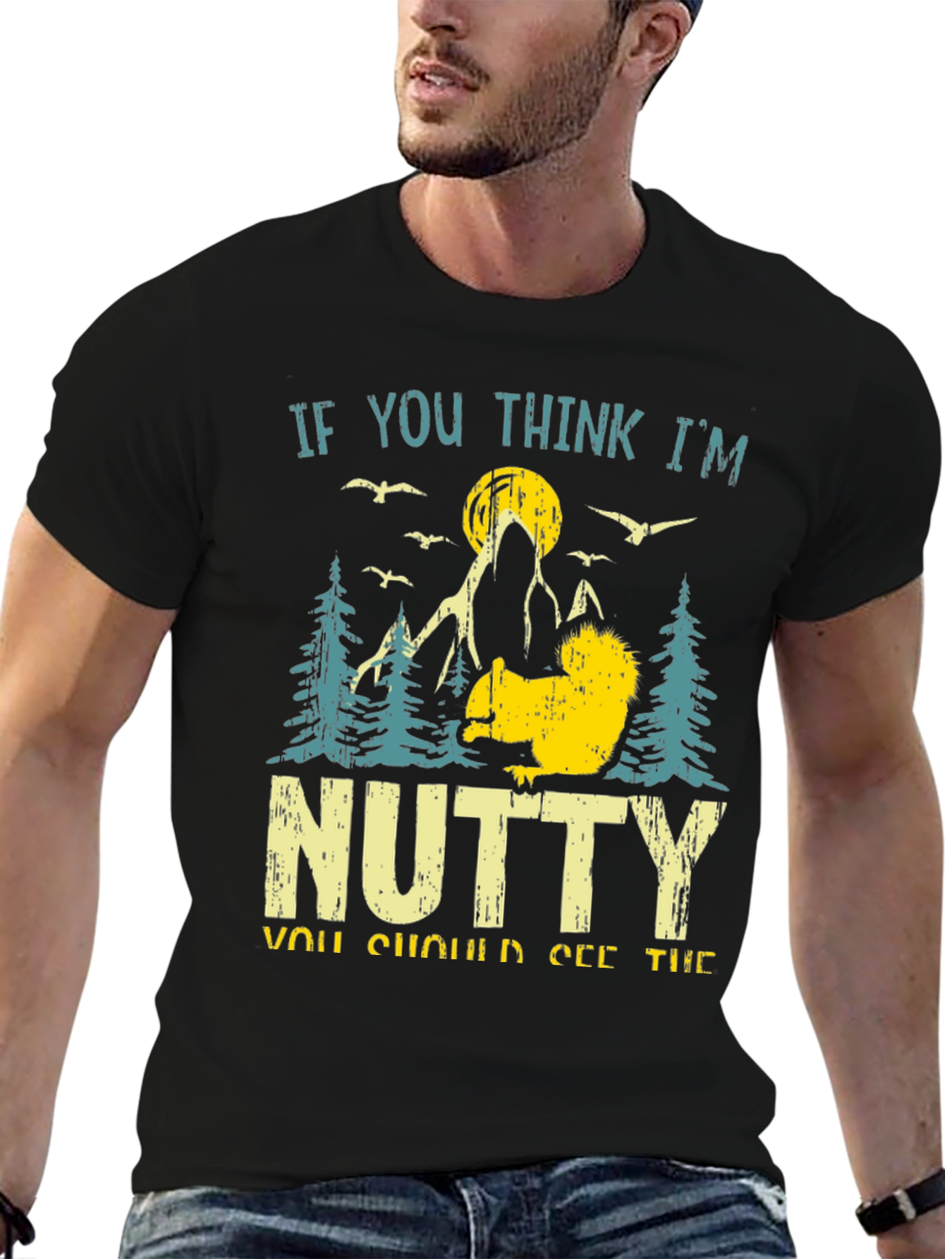 Nutty Squirrel Graphic T-Shirt