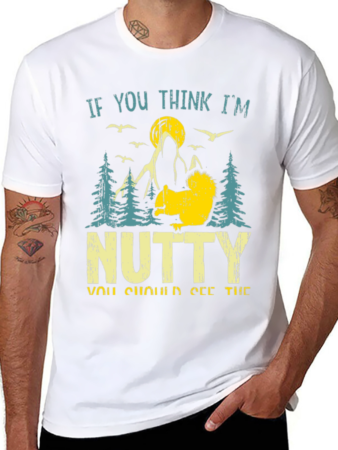 Nutty Squirrel Graphic T-Shirt