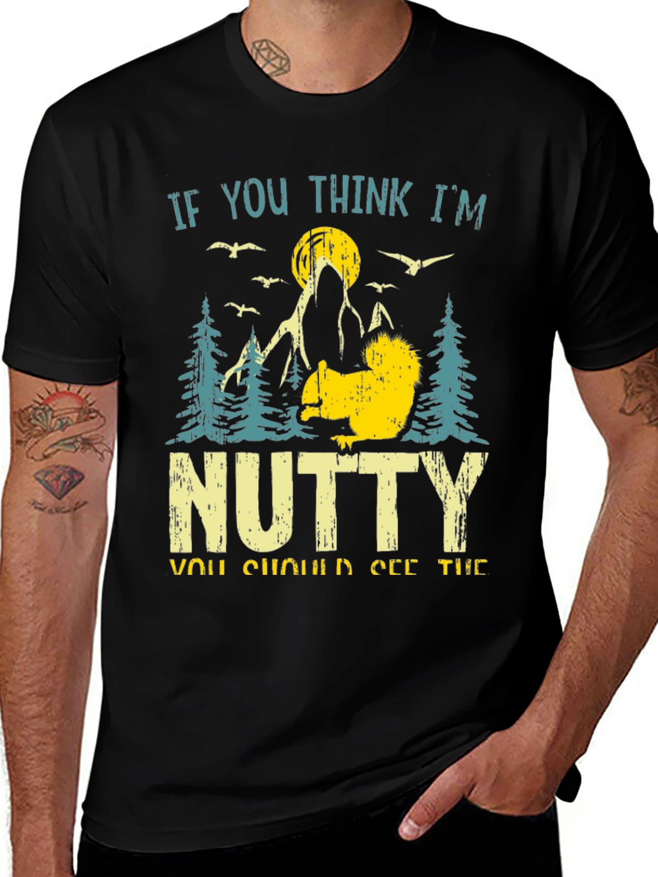 Nutty Squirrel Graphic T-Shirt