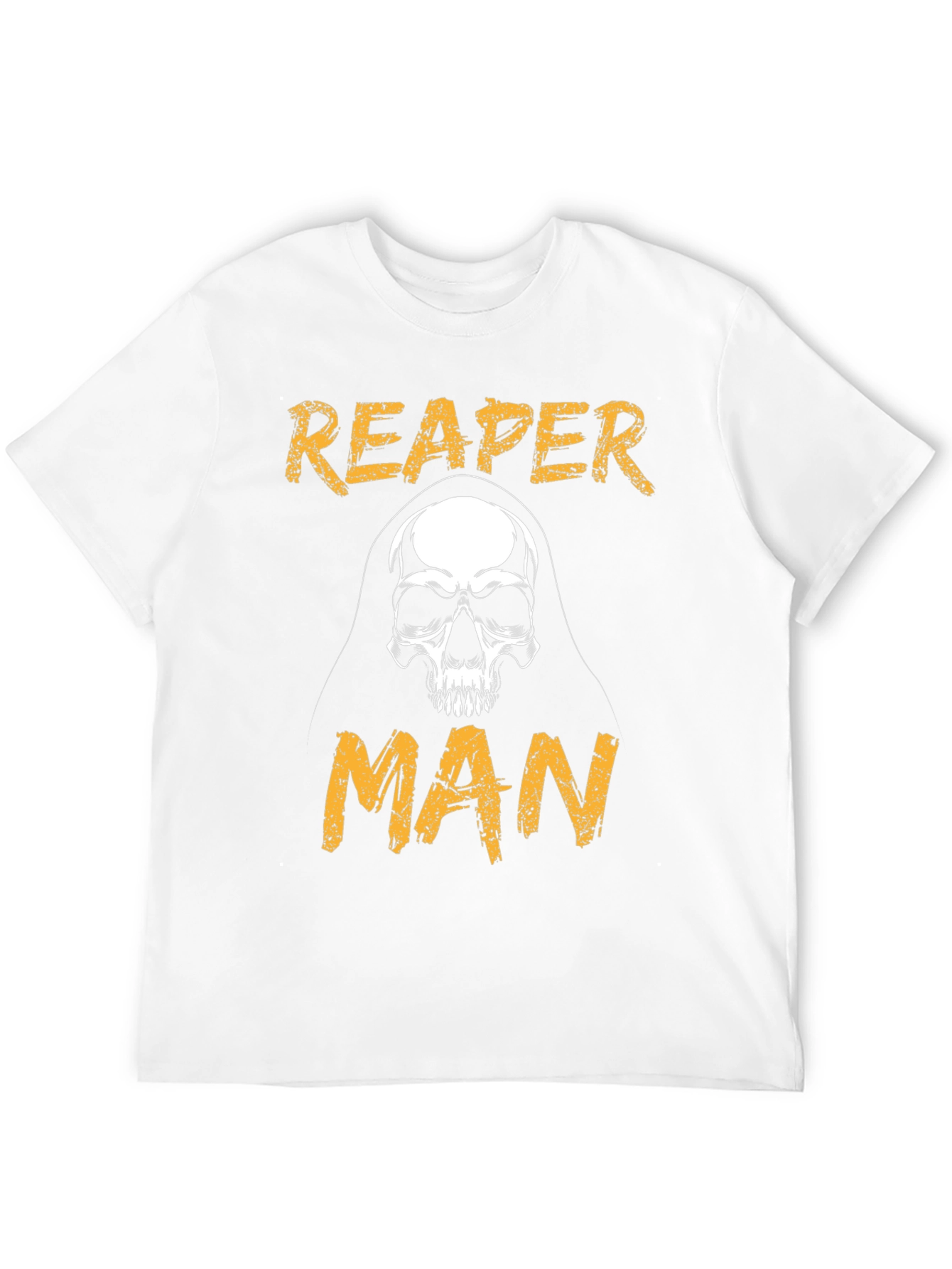 Reaper Man Graphic Tee - Skull Design - Black