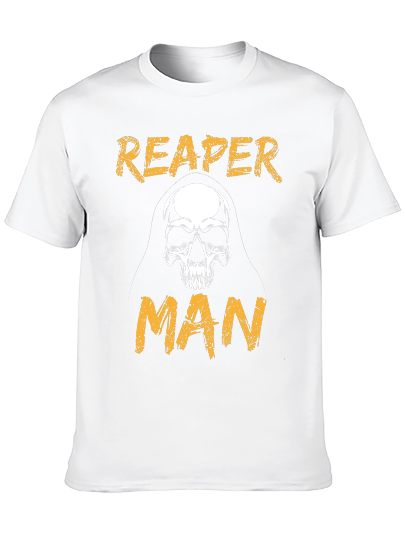 Reaper Man Graphic Tee - Skull Design - Black