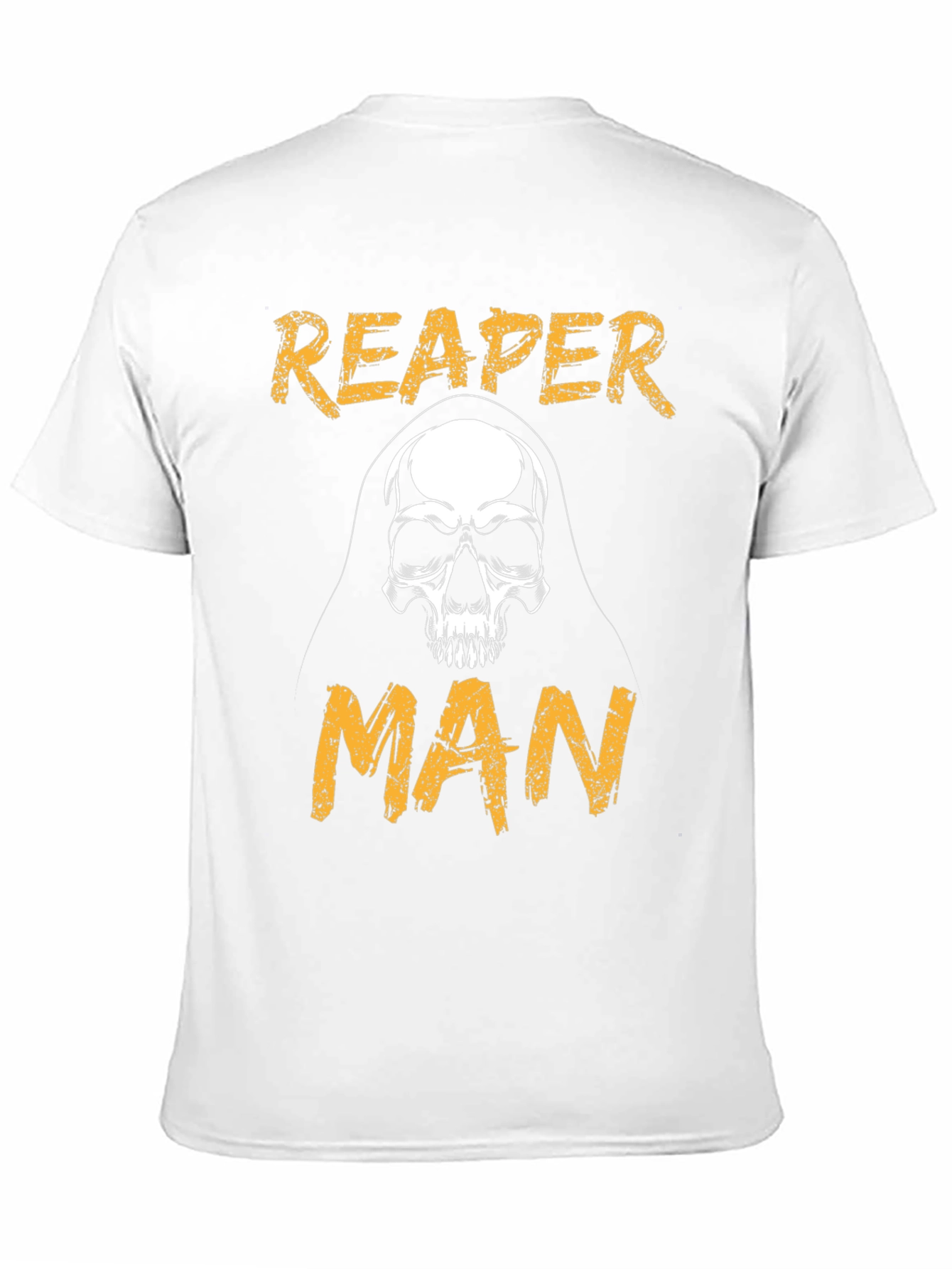Reaper Man Graphic Tee - Skull Design - Black