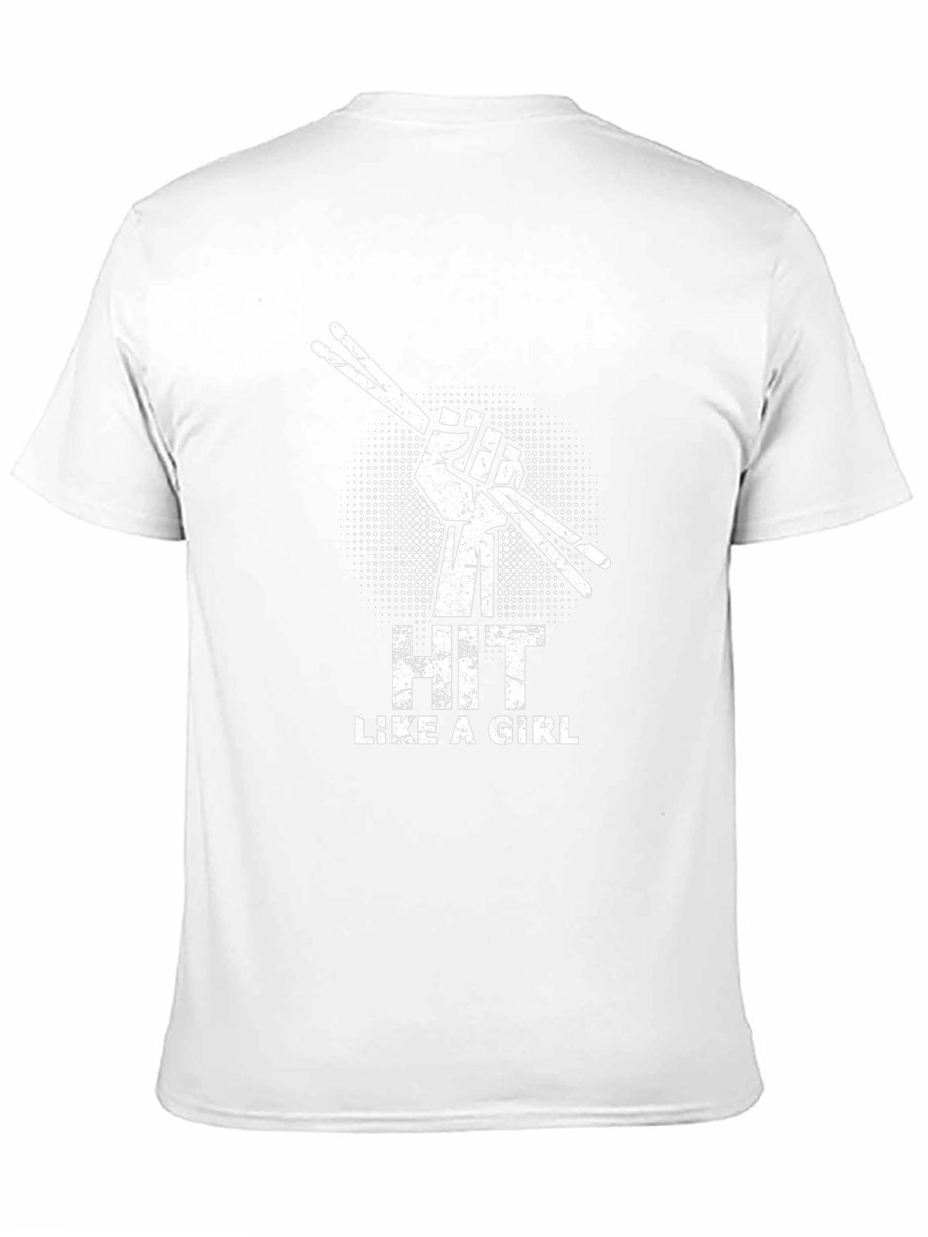 Hit Like a Girl Black T-Shirt Drummer Tee