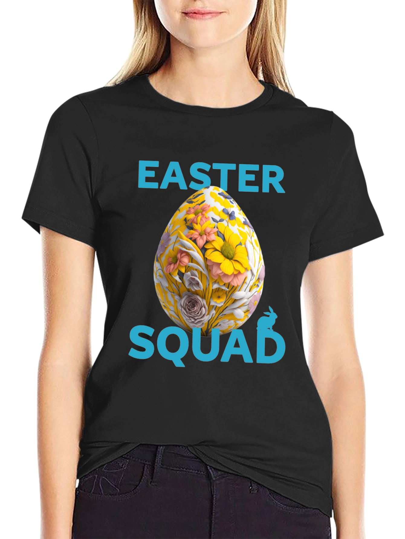 Easter Squad T-Shirt - Floral Egg Design