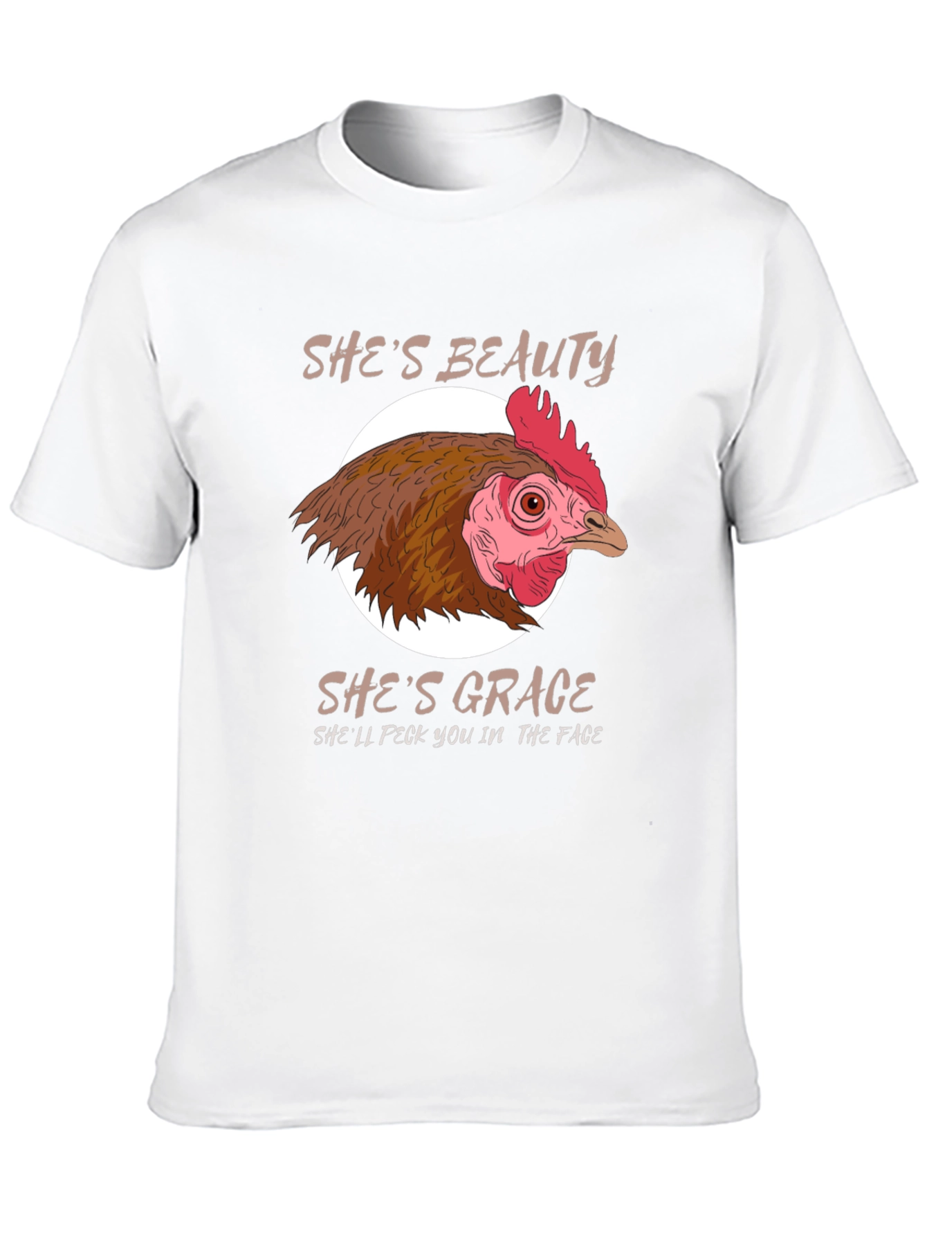 Shes Beauty Shes Grace Chicken Graphic T-Shirt