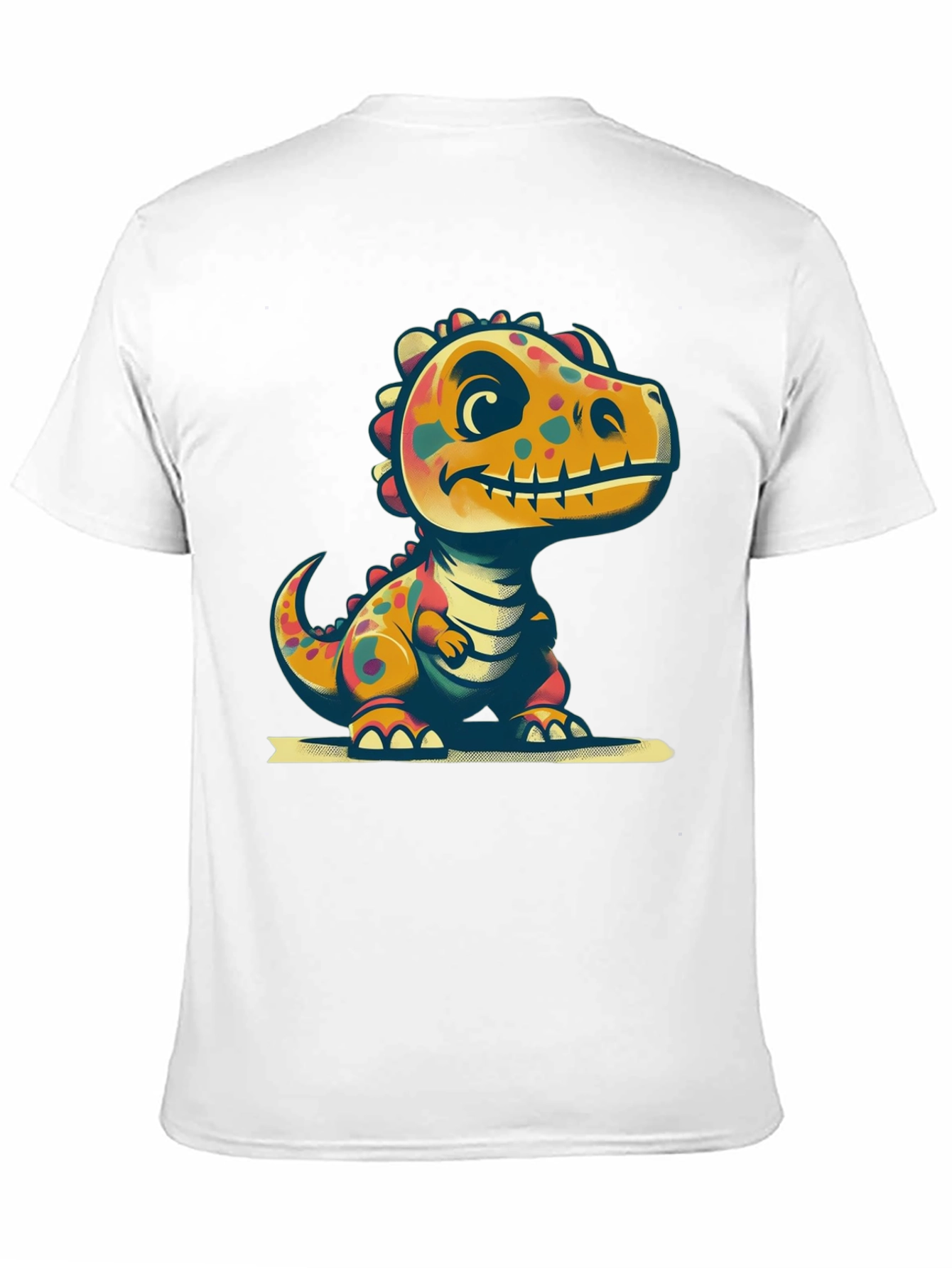 Cute Dinosaur Graphic Tee - Black T-Shirt