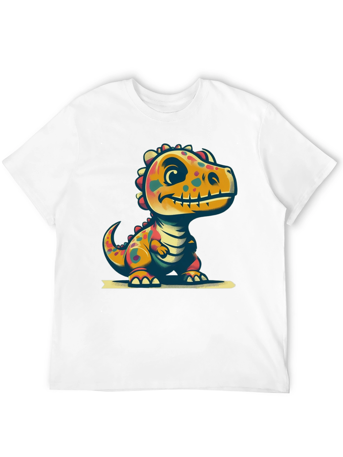 Cute Dinosaur Graphic Tee - Black T-Shirt