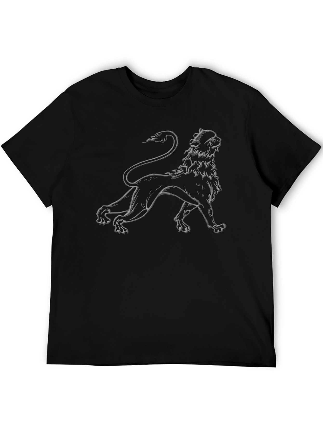 Lion Graphic Black T-Shirt - Stylish Design