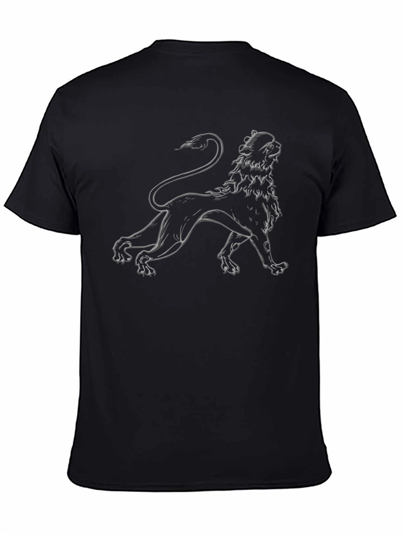 Lion Graphic Black T-Shirt - Stylish Design