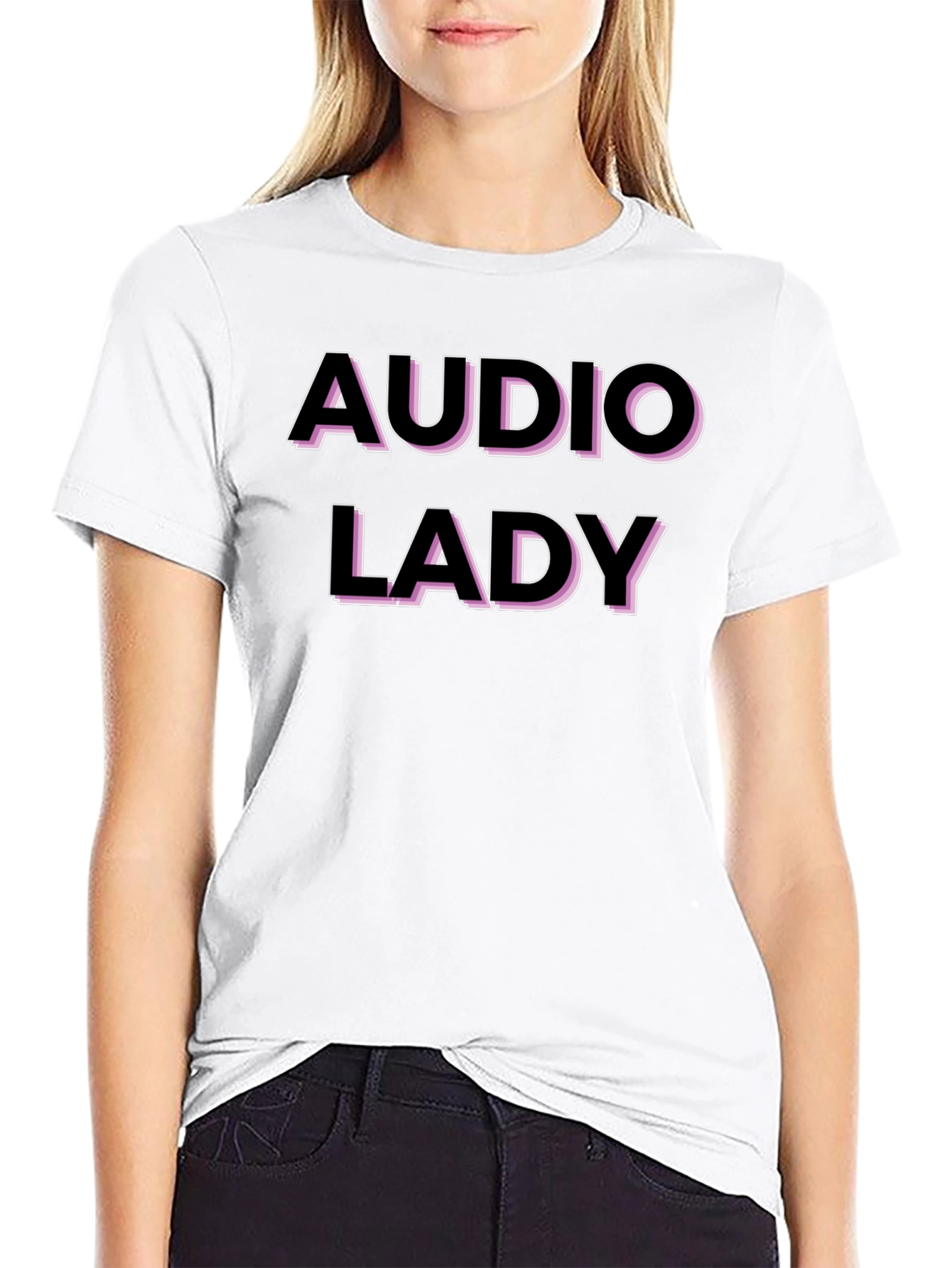 Audio Lady Graphic T-Shirt - Black