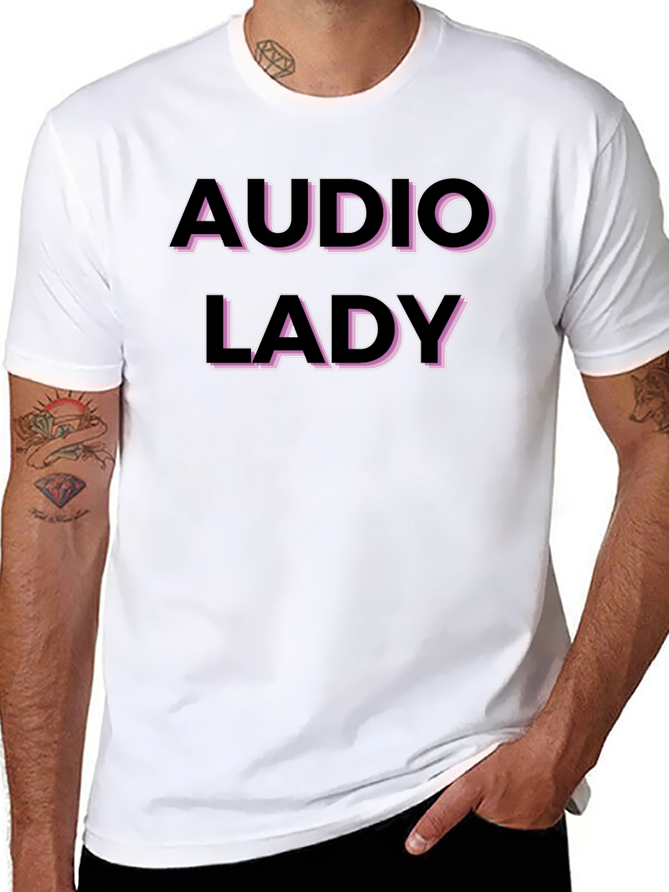 Audio Lady Graphic T-Shirt - Black