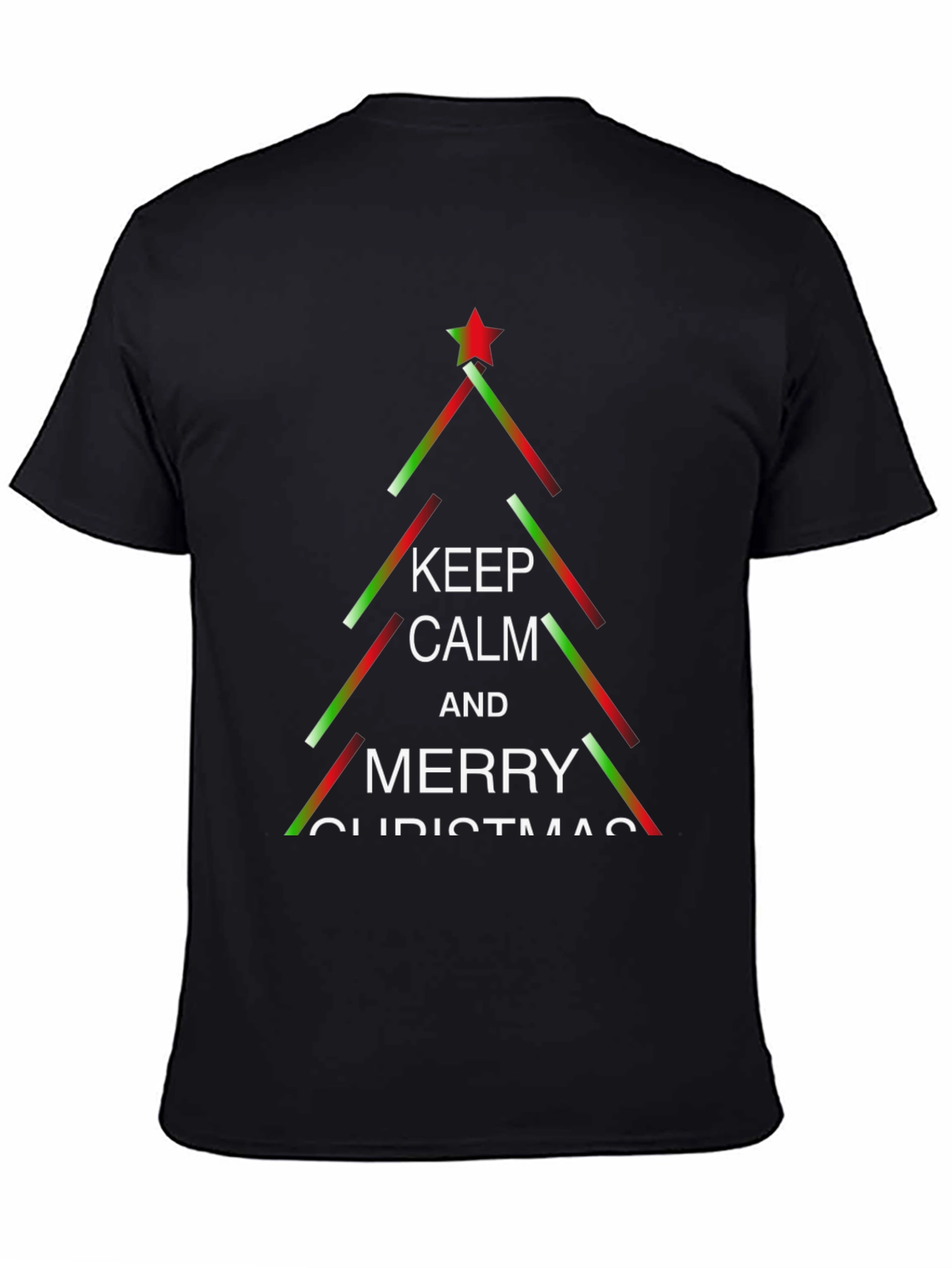 Keep Calm & Merry Christmas Tree Graphic Tee