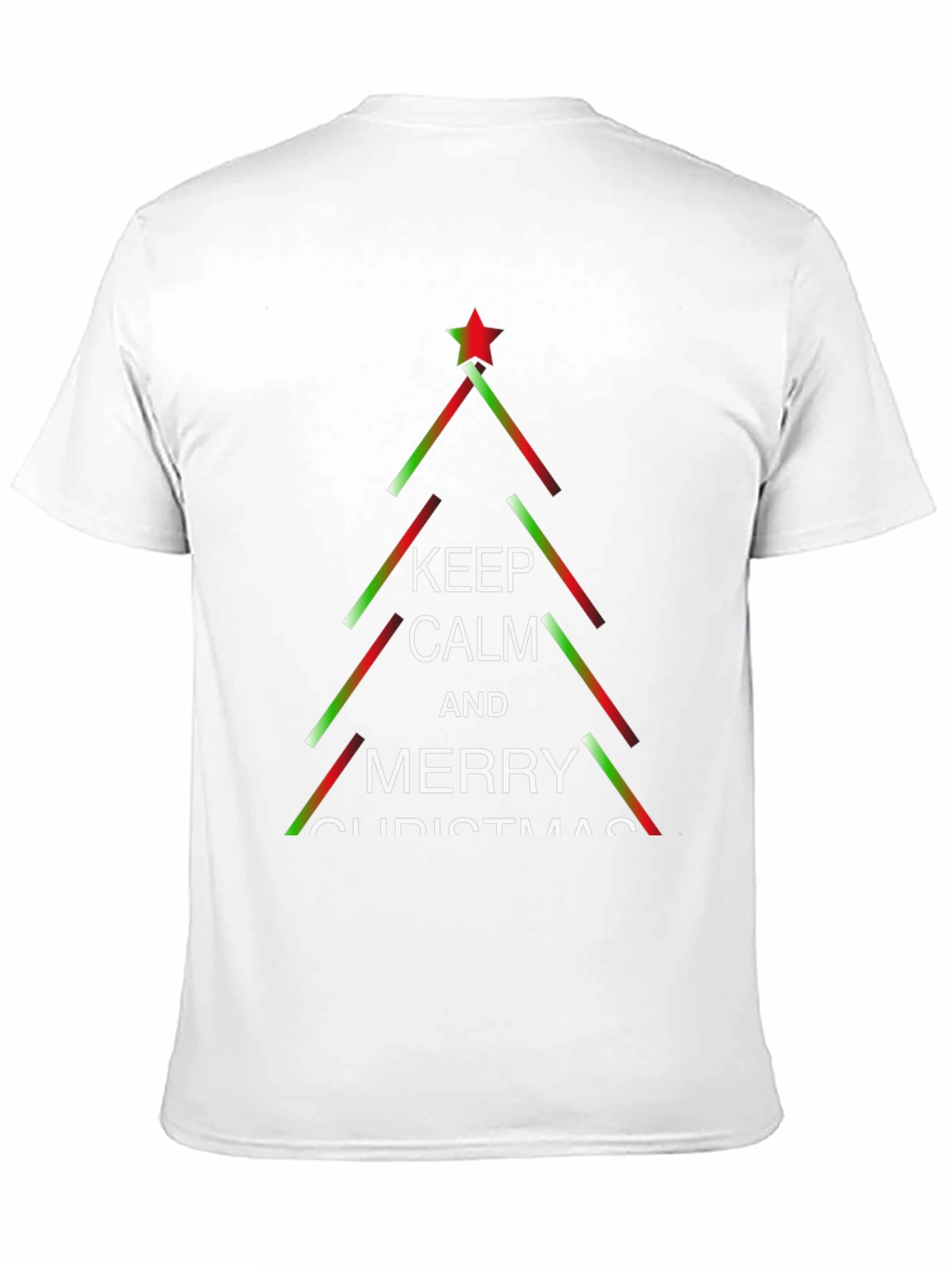 Keep Calm & Merry Christmas Tree Graphic Tee