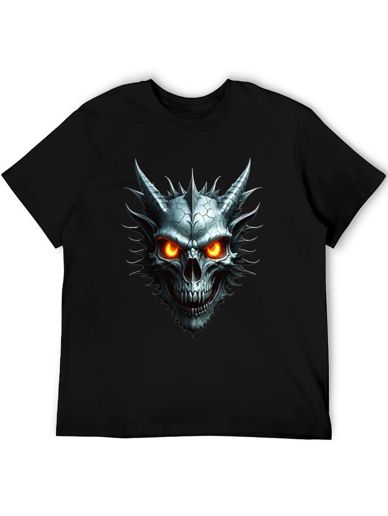 Skull Demon Graphic Tee - Mens Black T-Shirt