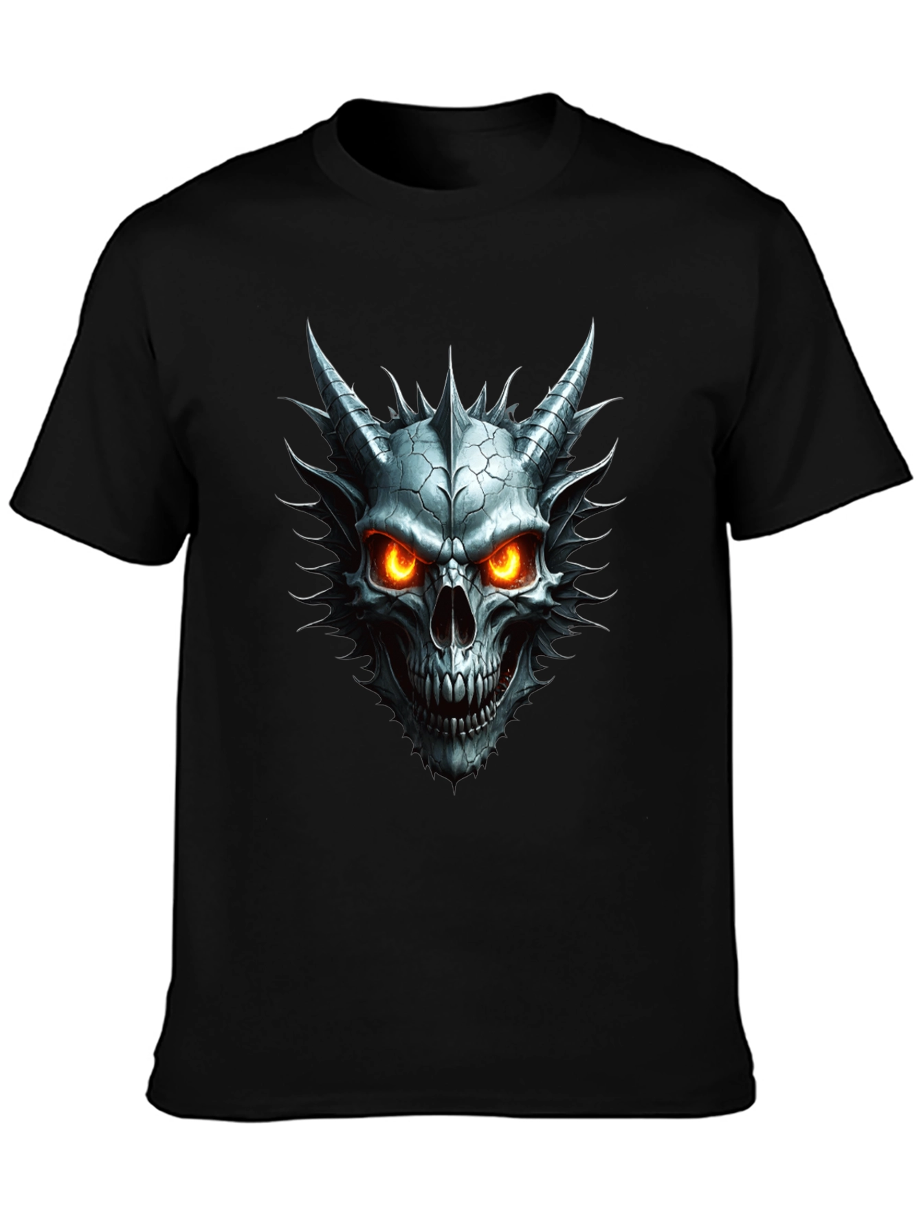 Skull Demon Graphic Tee - Mens Black T-Shirt