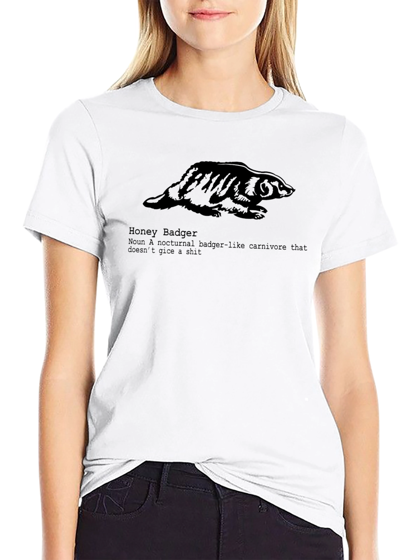 Honey Badger Nocturnal Carnivore Black T-Shirt