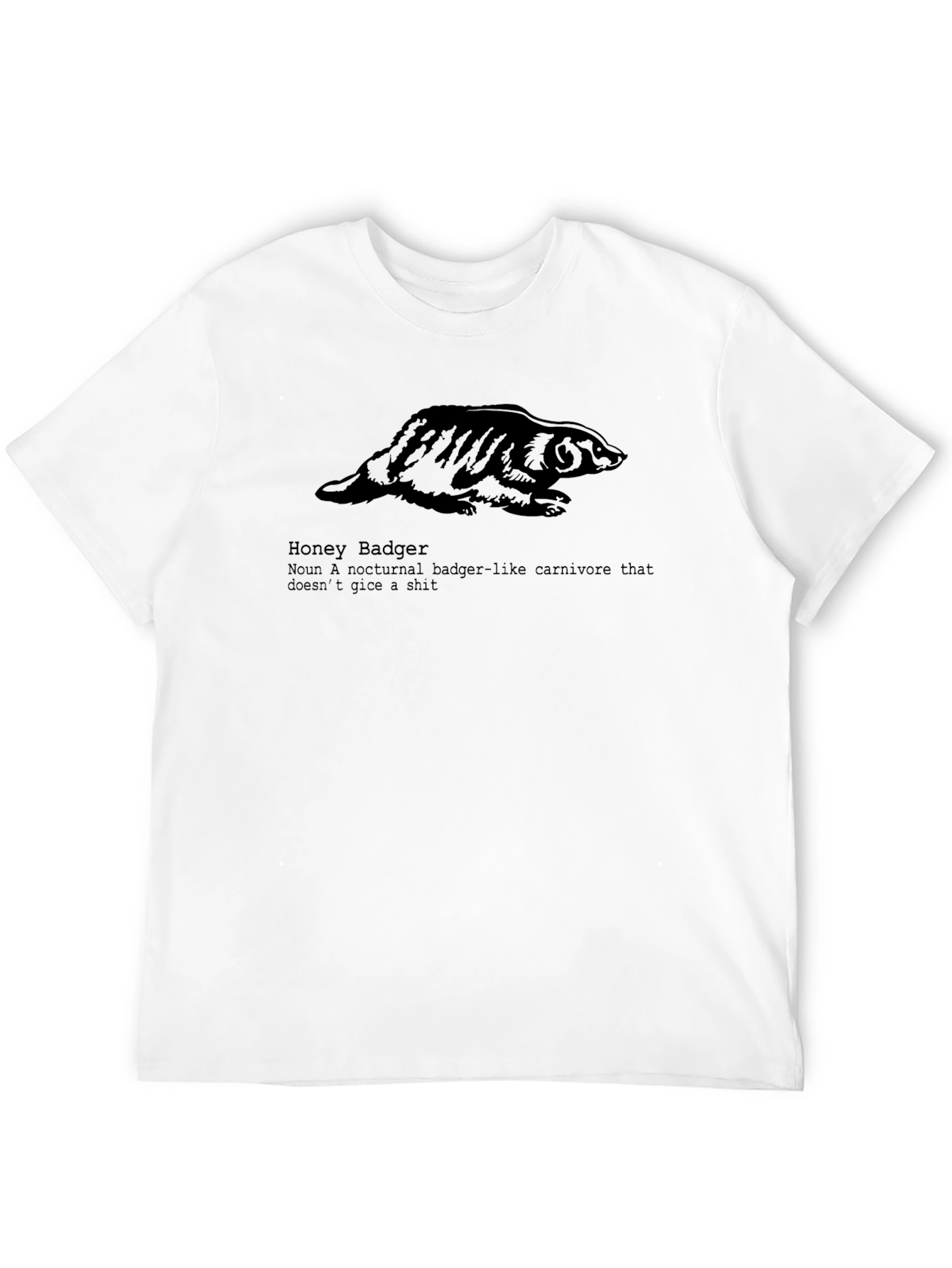 Honey Badger Nocturnal Carnivore Black T-Shirt
