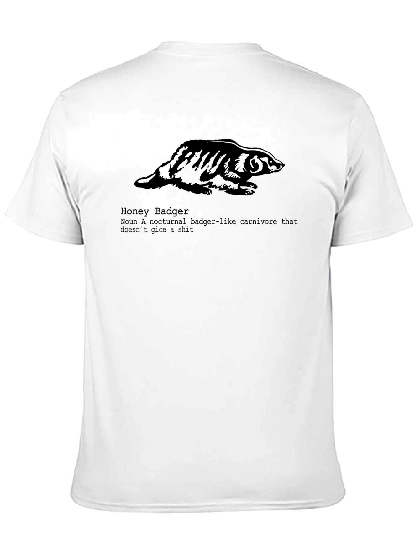 Honey Badger Nocturnal Carnivore Black T-Shirt