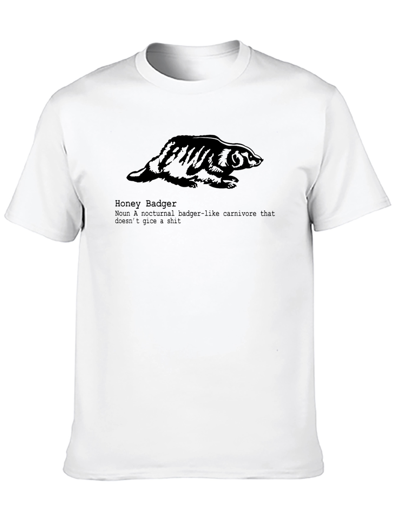 Honey Badger Nocturnal Carnivore Black T-Shirt
