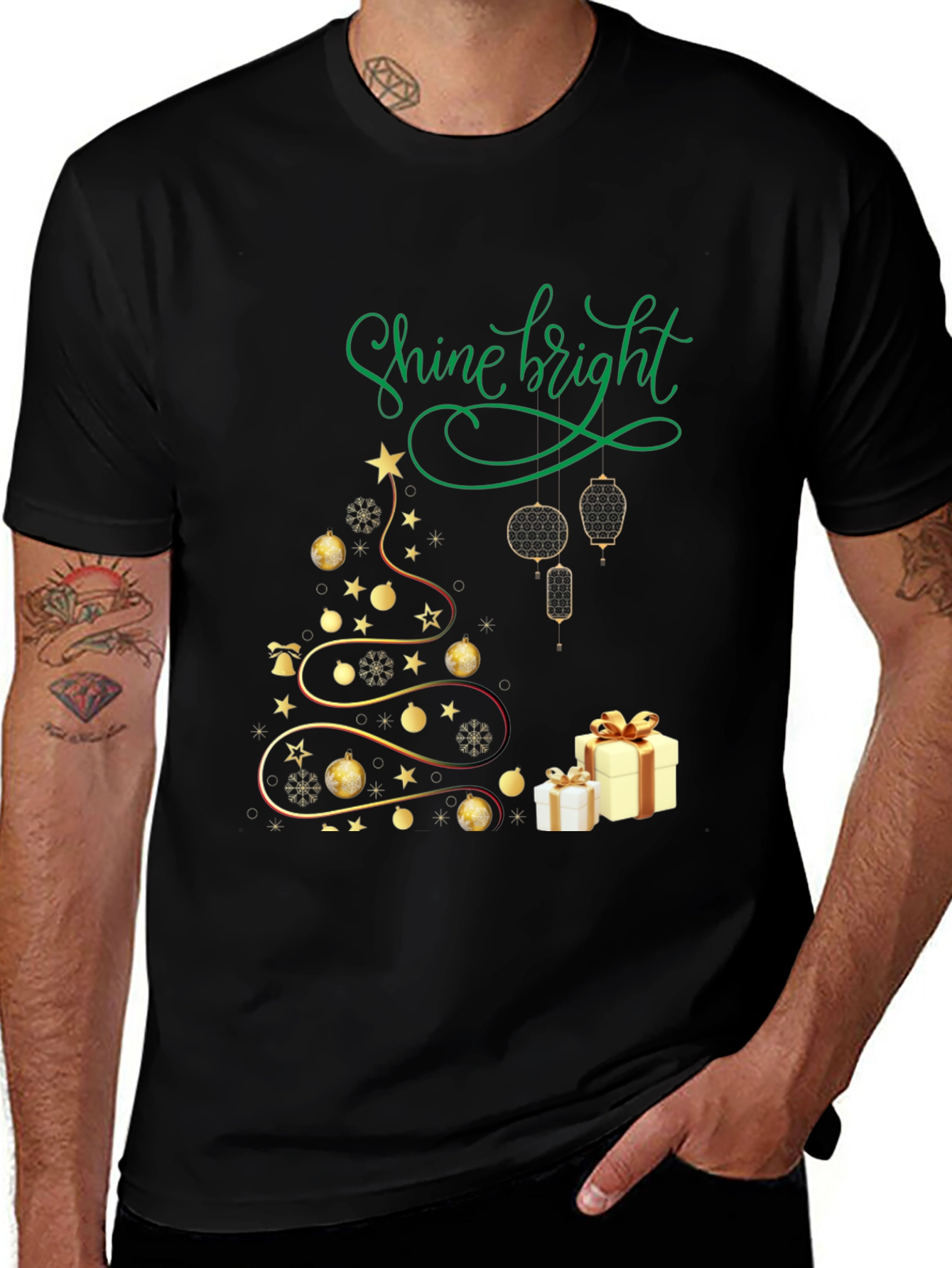 Shine Bright Christmas Tree Graphic Tee