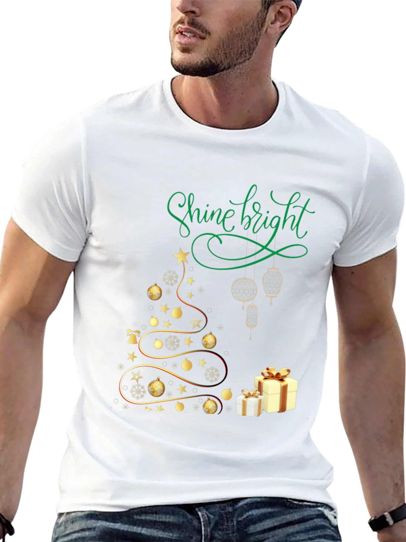 Shine Bright Christmas Tree Graphic Tee