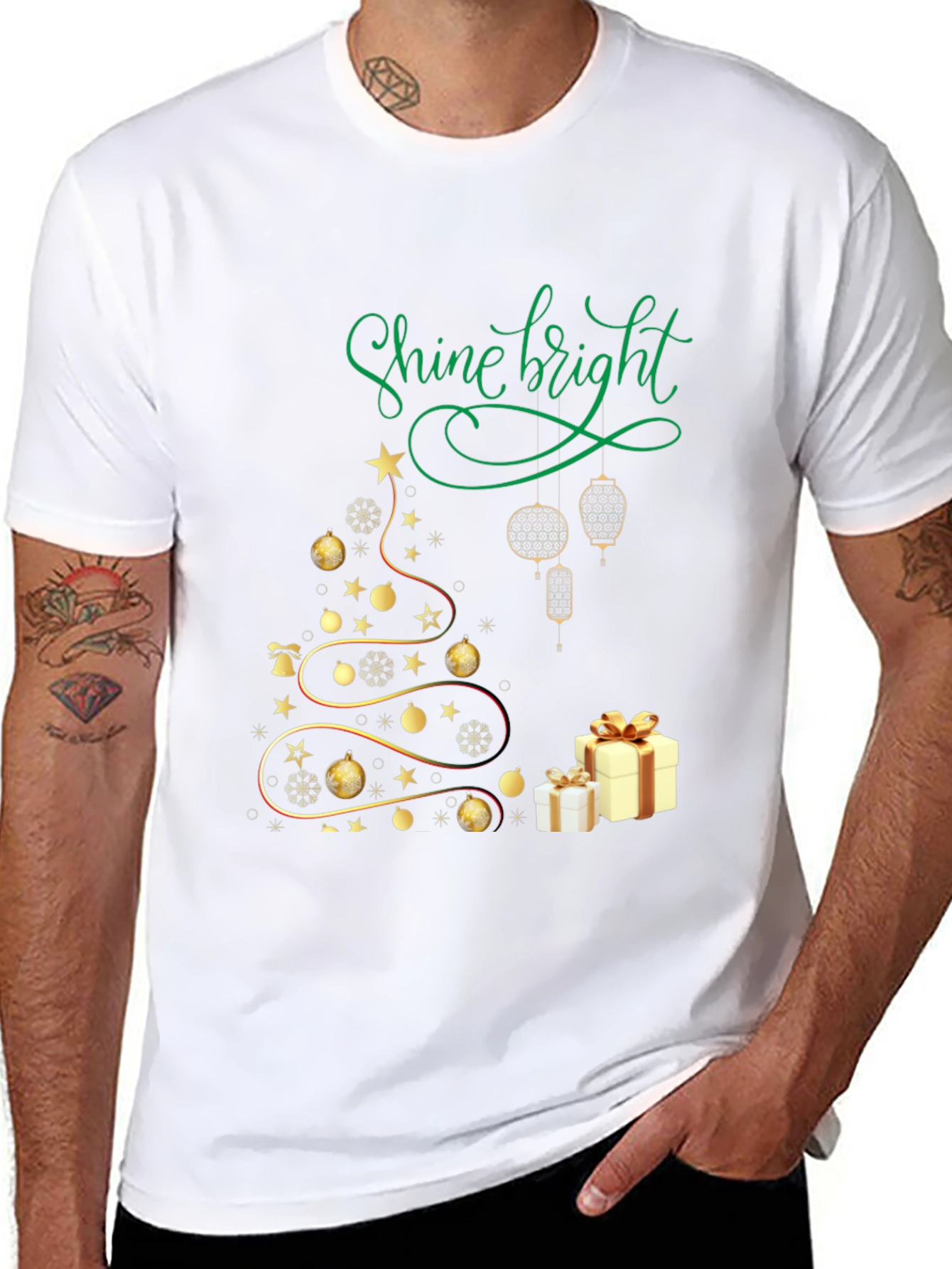 Shine Bright Christmas Tree Graphic Tee