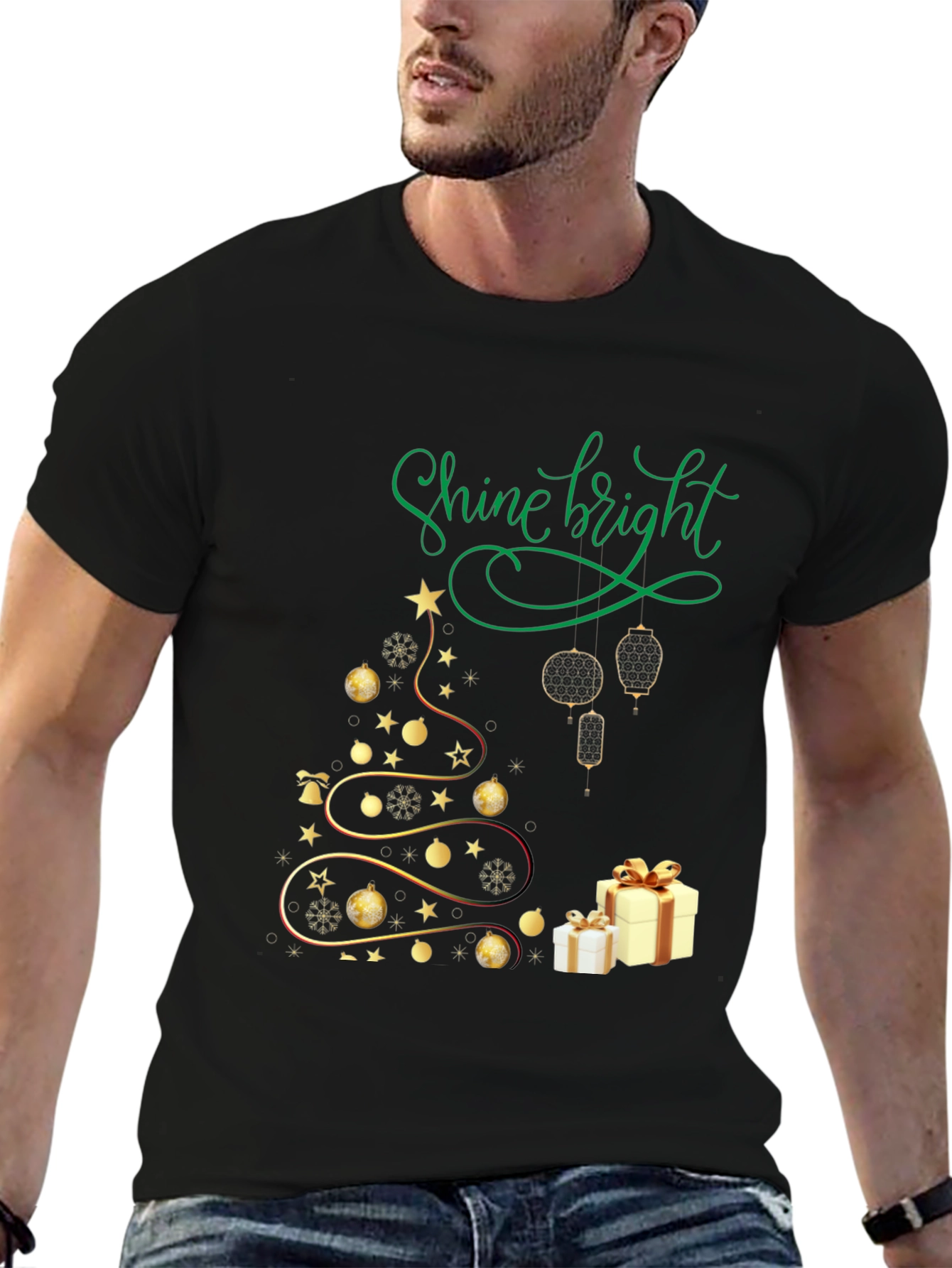 Shine Bright Christmas Tree Graphic Tee