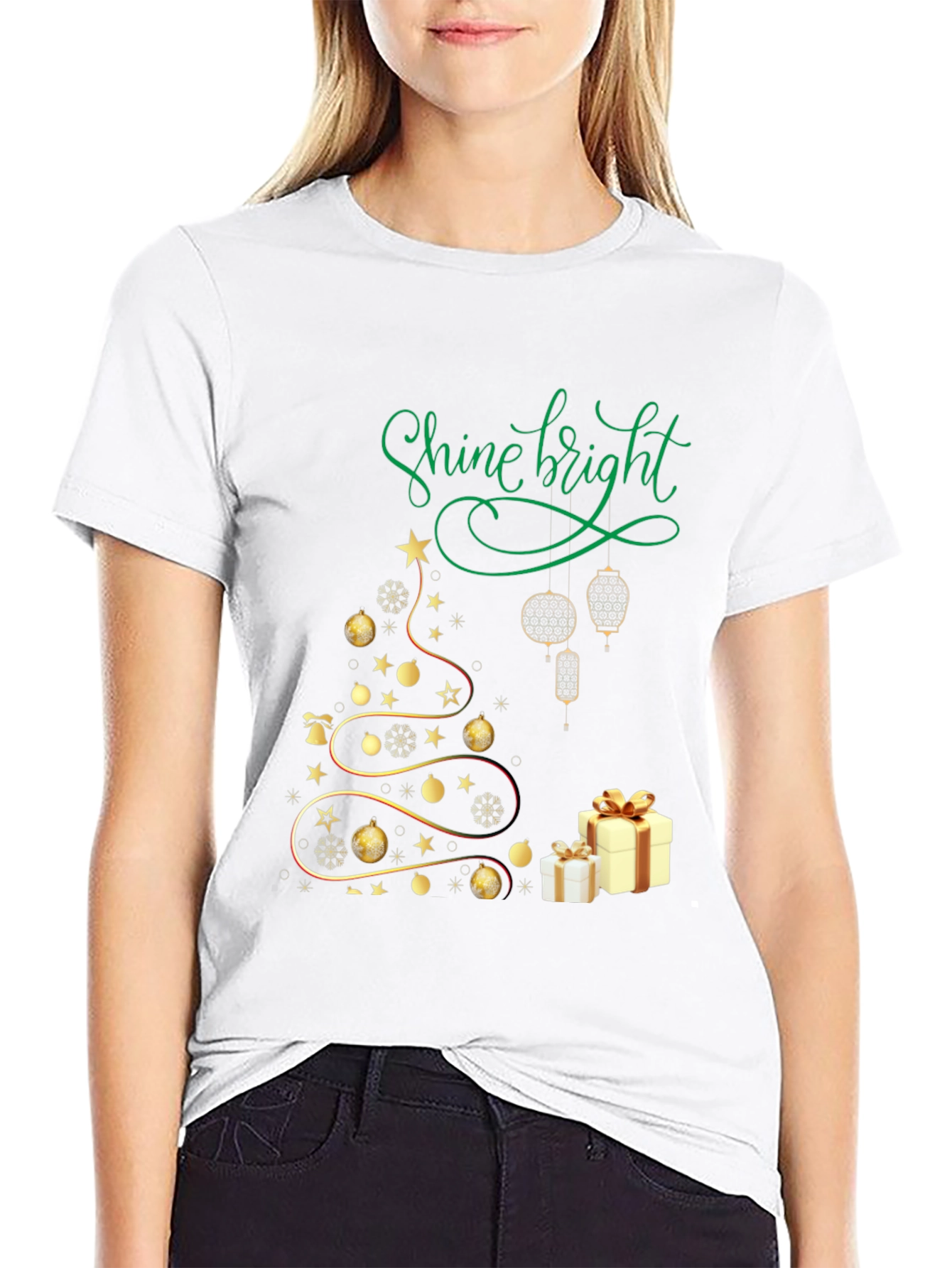 Shine Bright Christmas Tree Graphic Tee