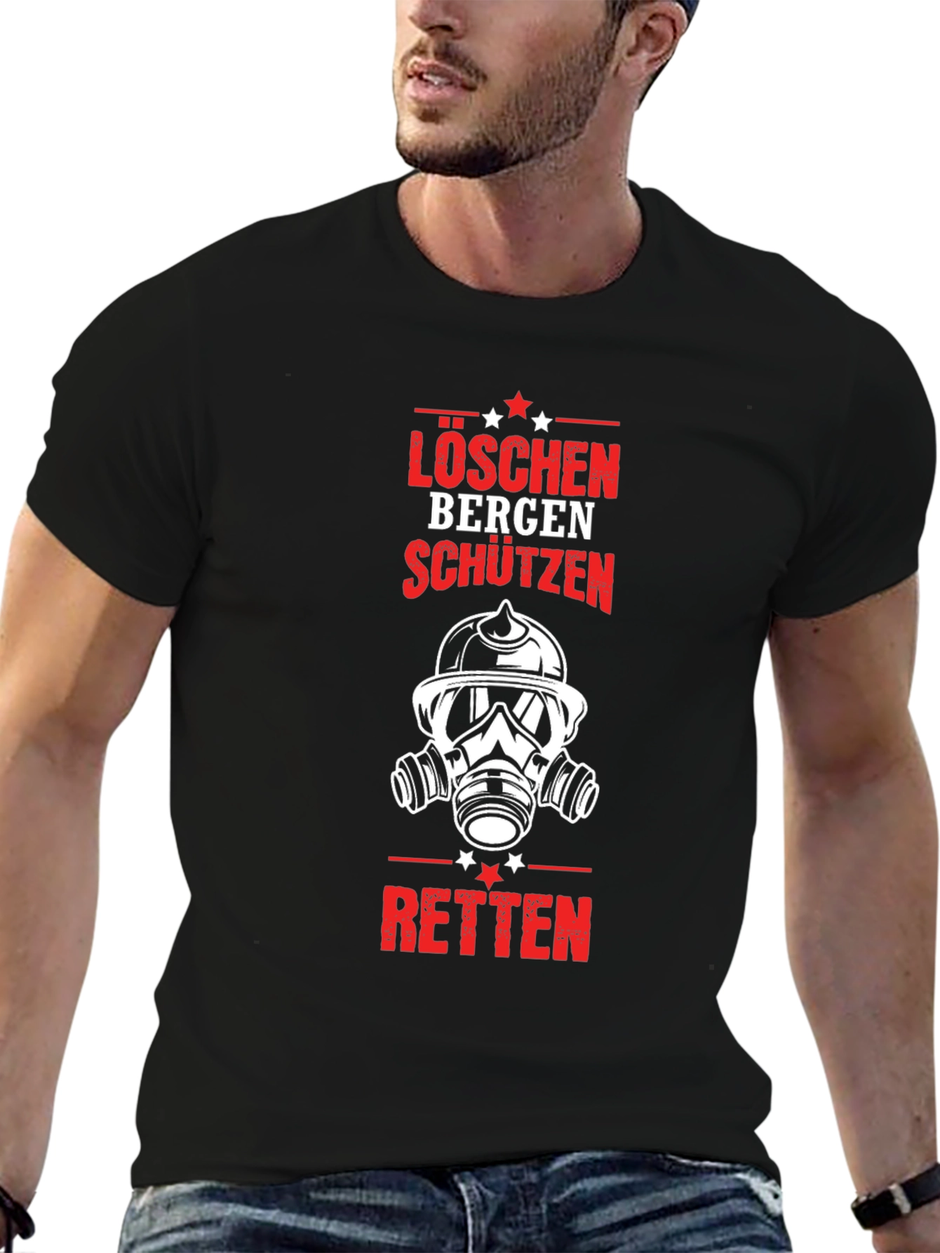 Firefighter Löschen Bergen Schützen Retten T-Shirt