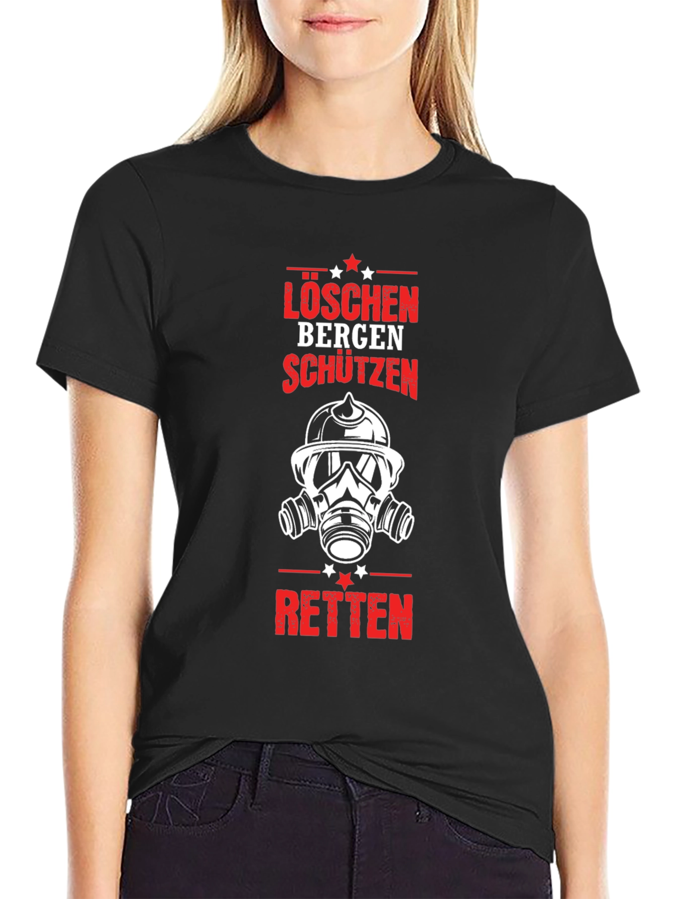 Firefighter Löschen Bergen Schützen Retten T-Shirt