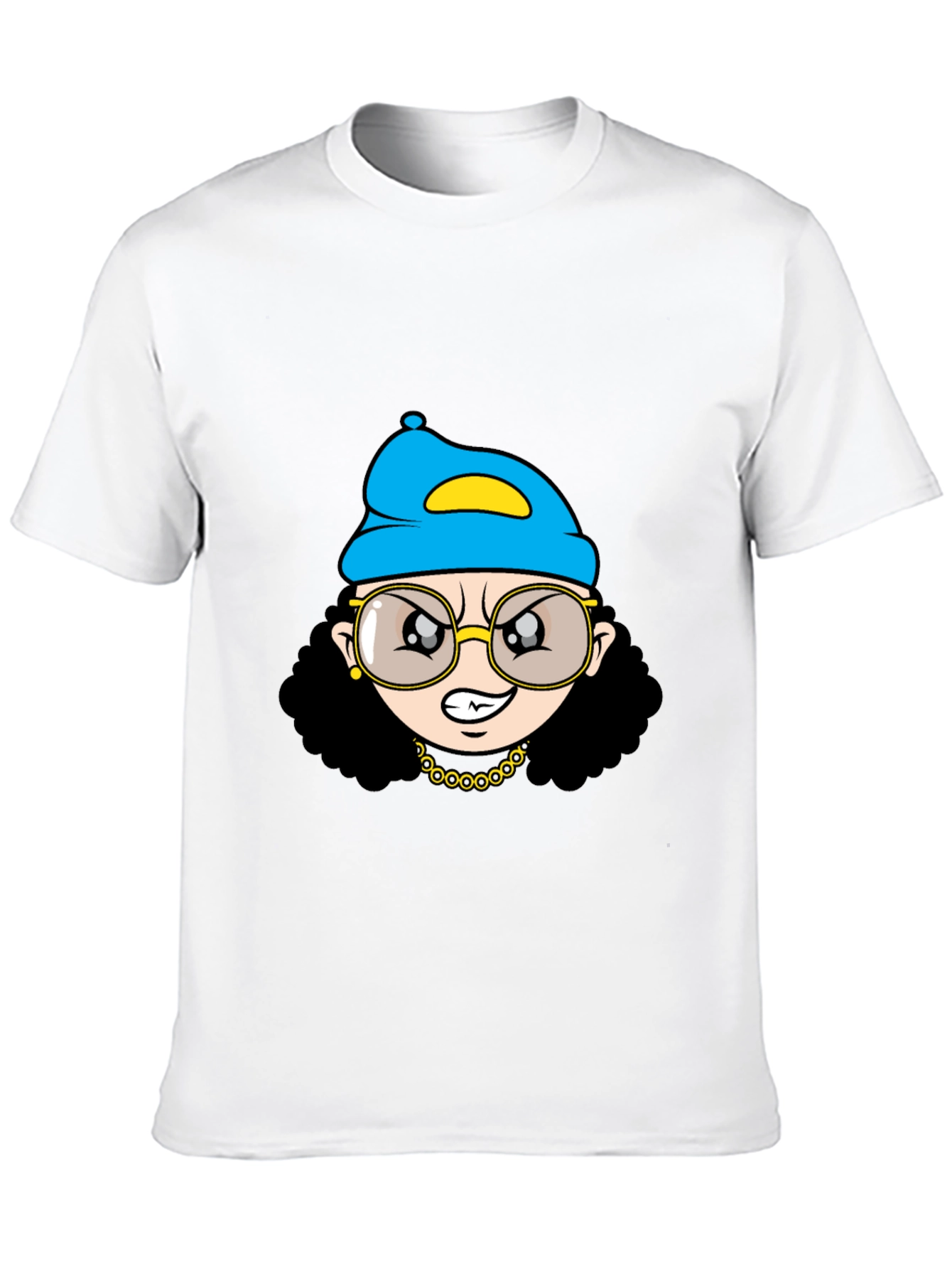 Cartoon Character Graphic Black Tee