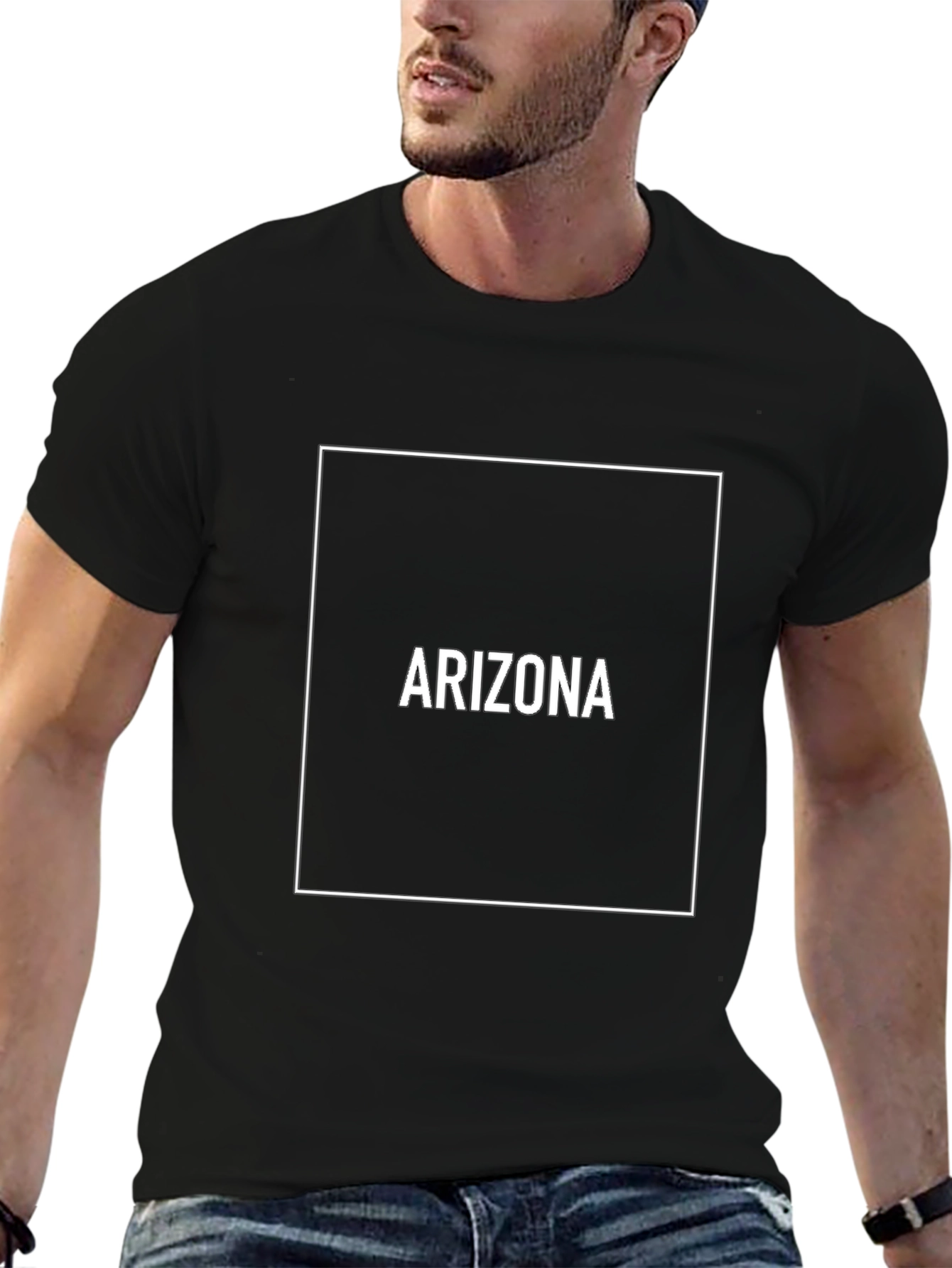 Arizona Graphic Tee - Black Cotton T-Shirt