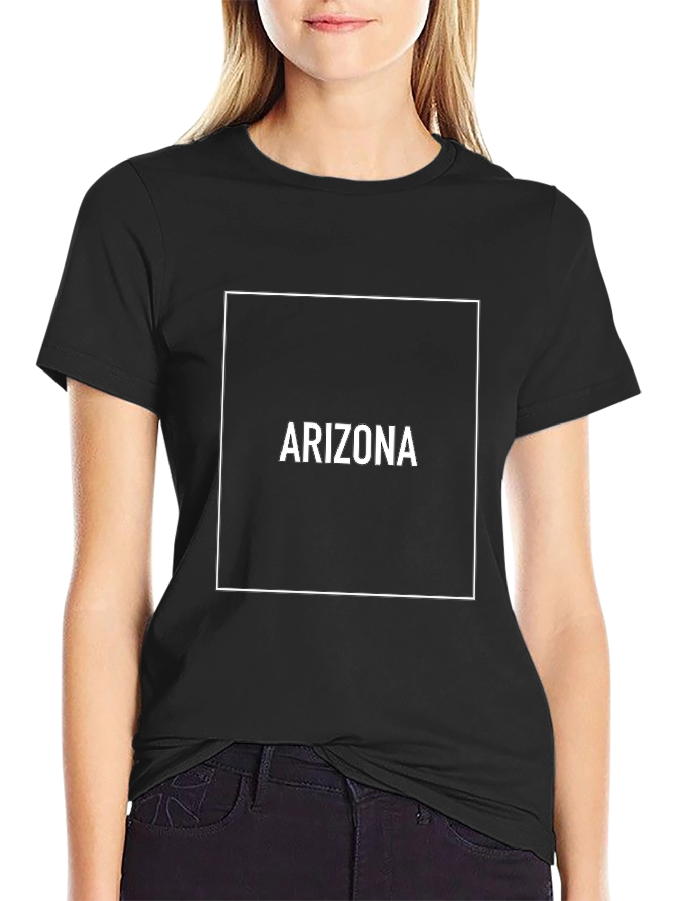 Arizona Graphic Tee - Black Cotton T-Shirt