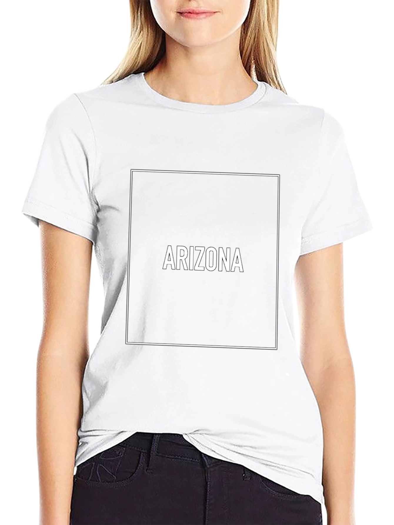 Arizona Graphic Tee - Black Cotton T-Shirt