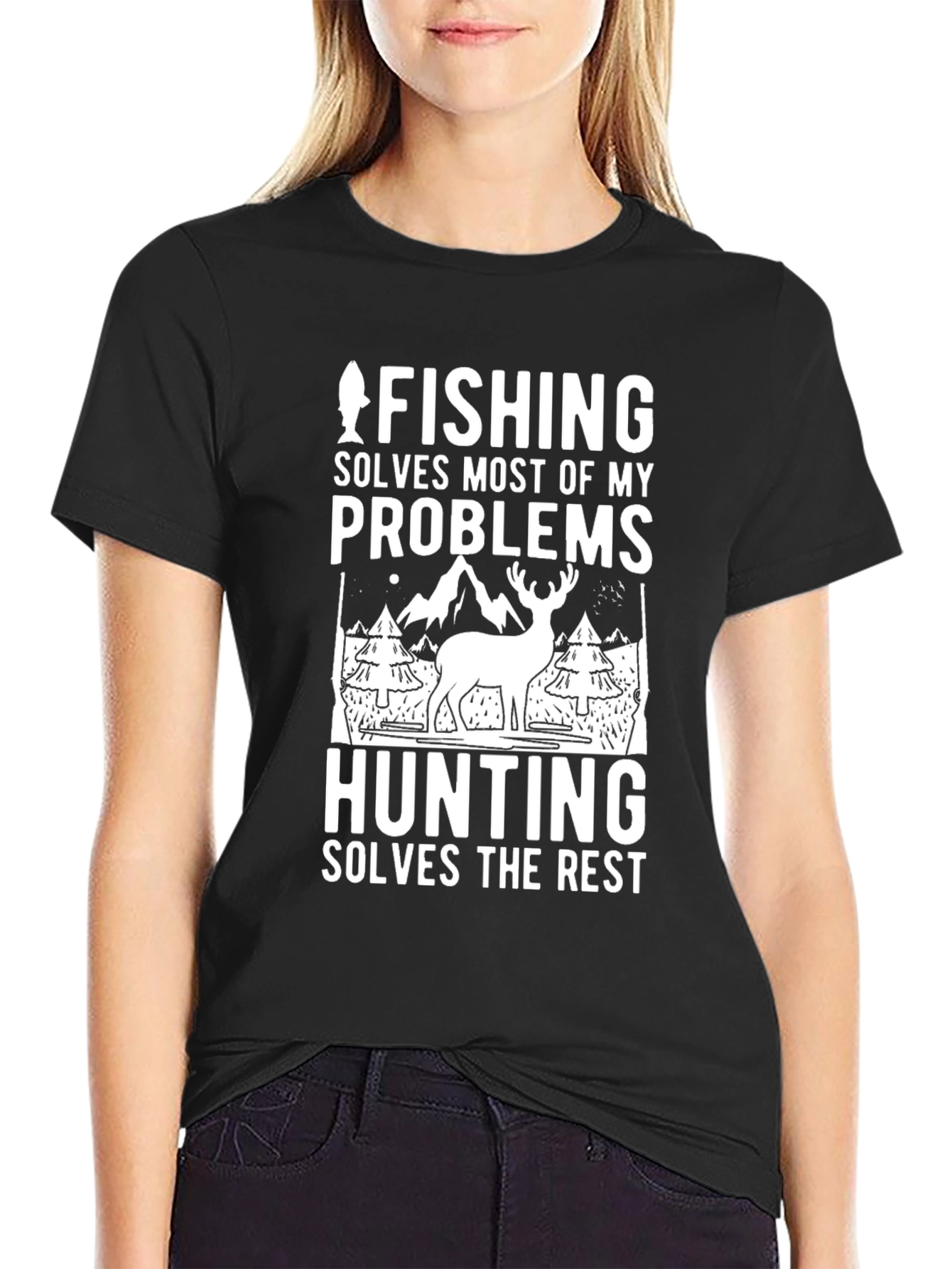 Fishing Hunting Graphic Tee - Solve Your Problems!