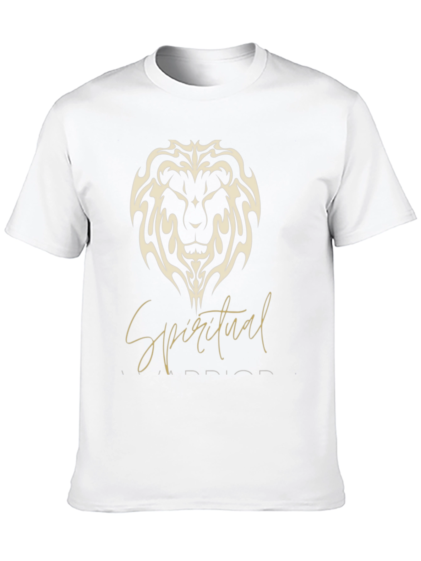 Spiritual Warrior Lion Graphic Black T-Shirt