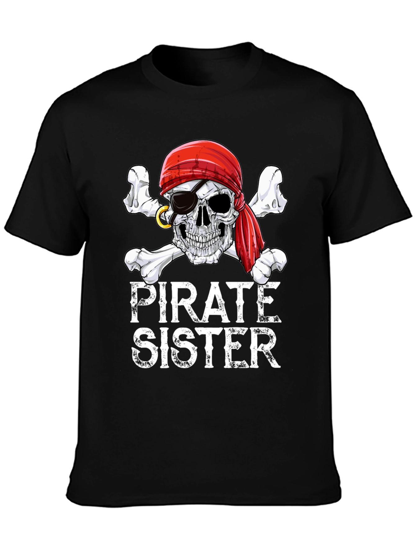 Pirate Sister Skull & Crossbones Graphic Tee