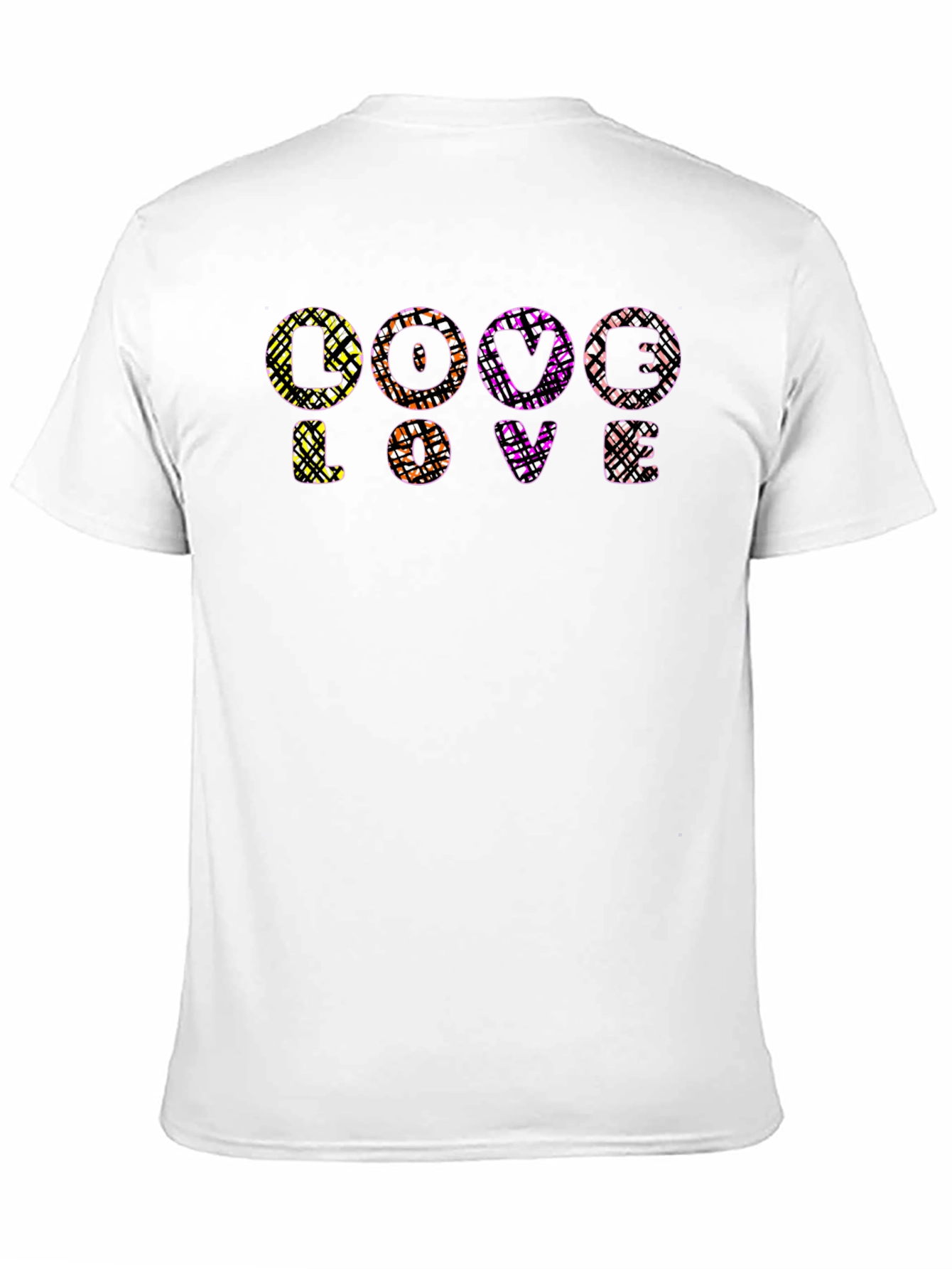 Abstract LOVE Graphic Print Black T-Shirt
