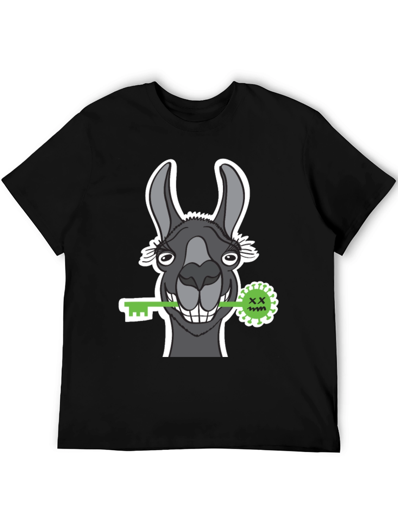 Llama Key Graphic Tee - Quirky Animal Lover Shirt