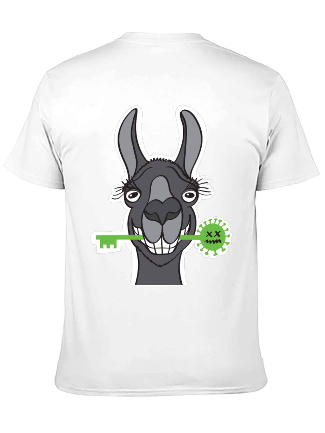 Llama Key Graphic Tee - Quirky Animal Lover Shirt