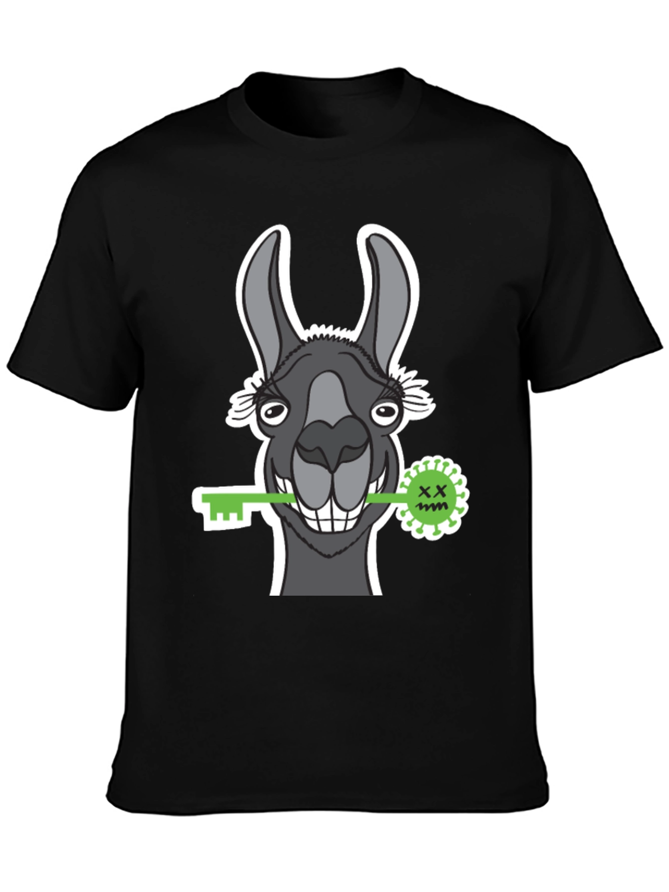 Llama Key Graphic Tee - Quirky Animal Lover Shirt