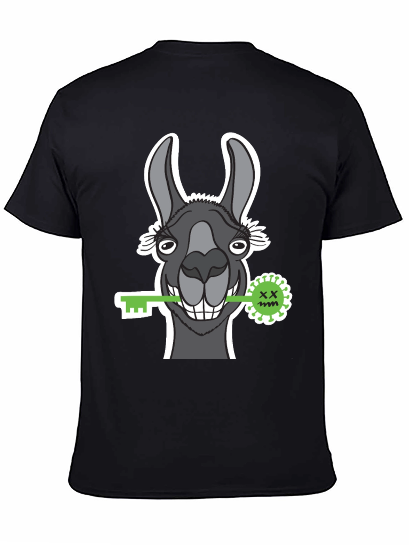 Llama Key Graphic Tee - Quirky Animal Lover Shirt