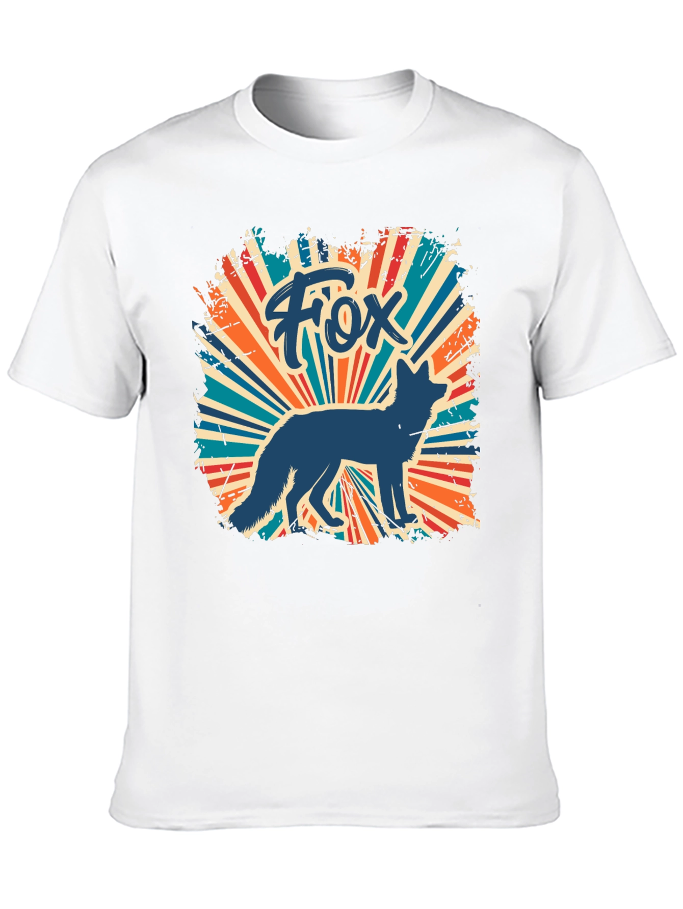 Retro Fox Graphic Tee - Cool Animal T-Shirt