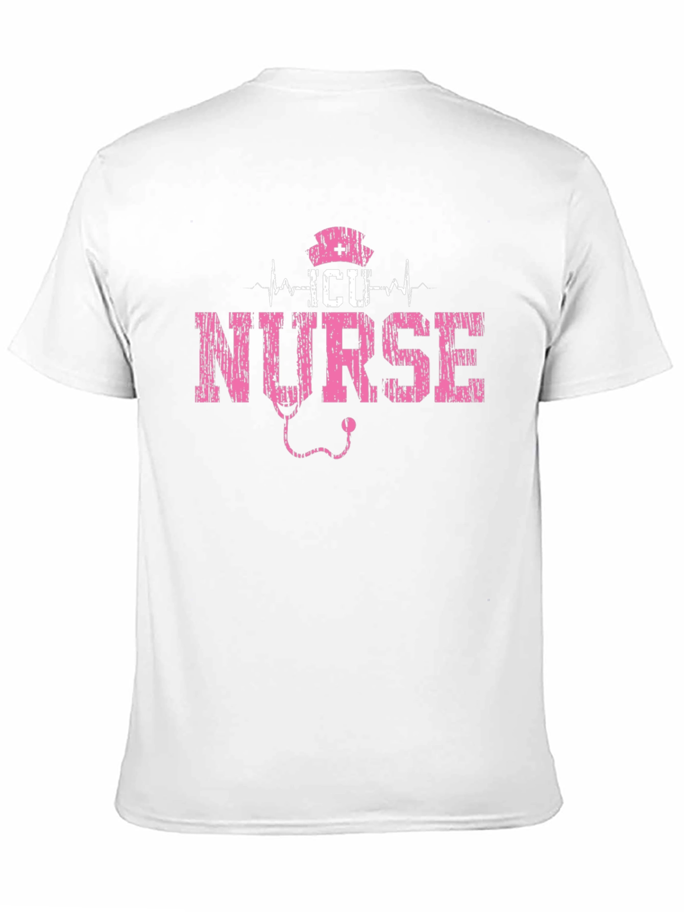 ICU Nurse T-Shirt - Pink Graphic Tee