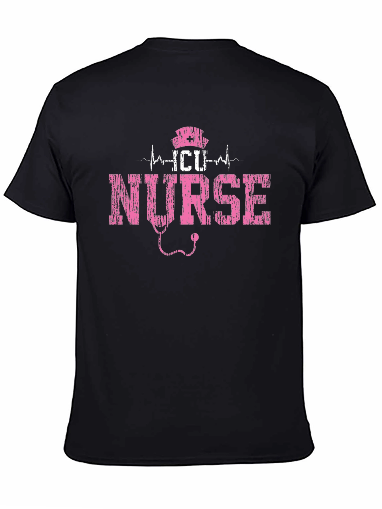 ICU Nurse T-Shirt - Pink Graphic Tee
