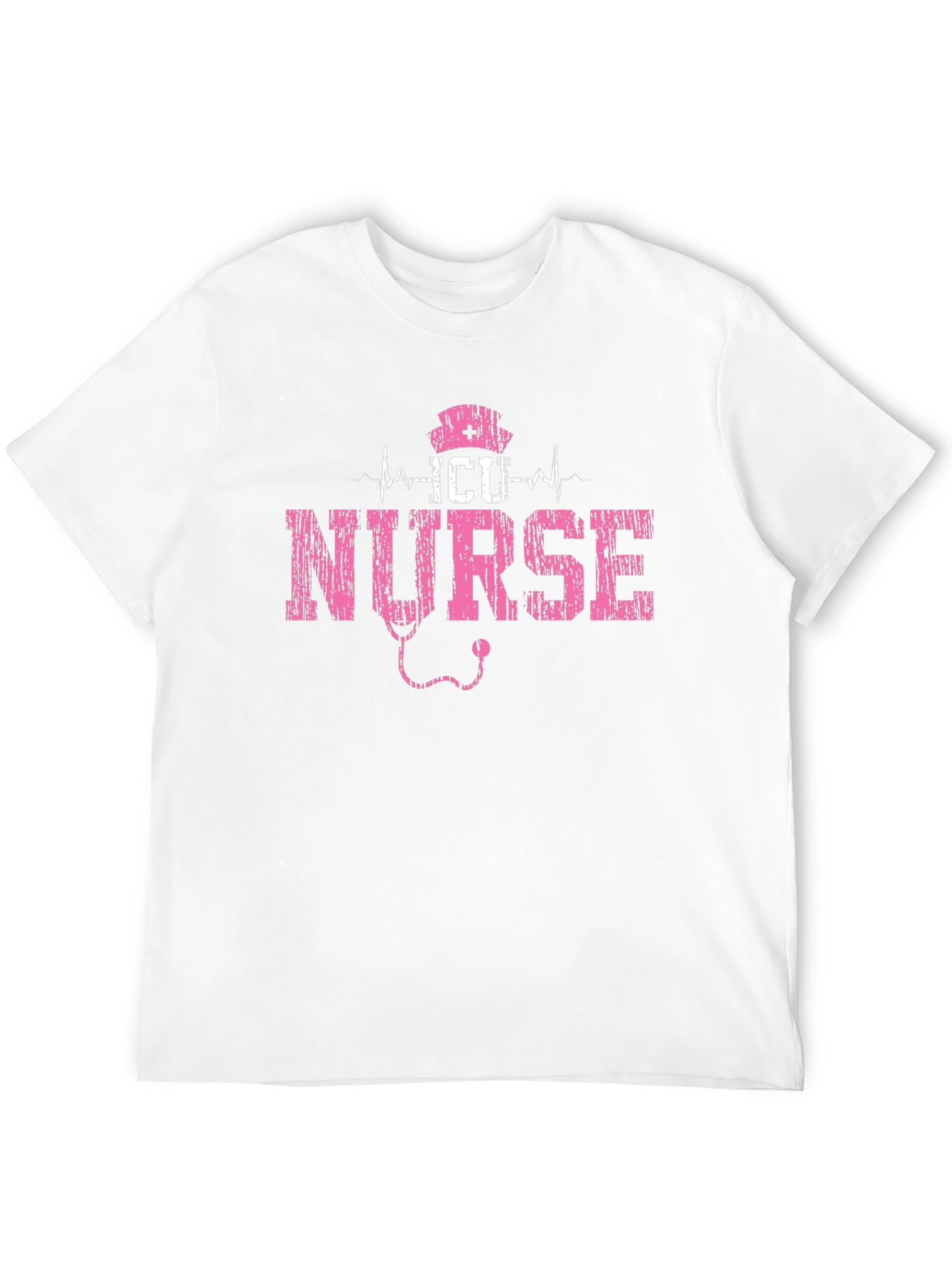 ICU Nurse T-Shirt - Pink Graphic Tee