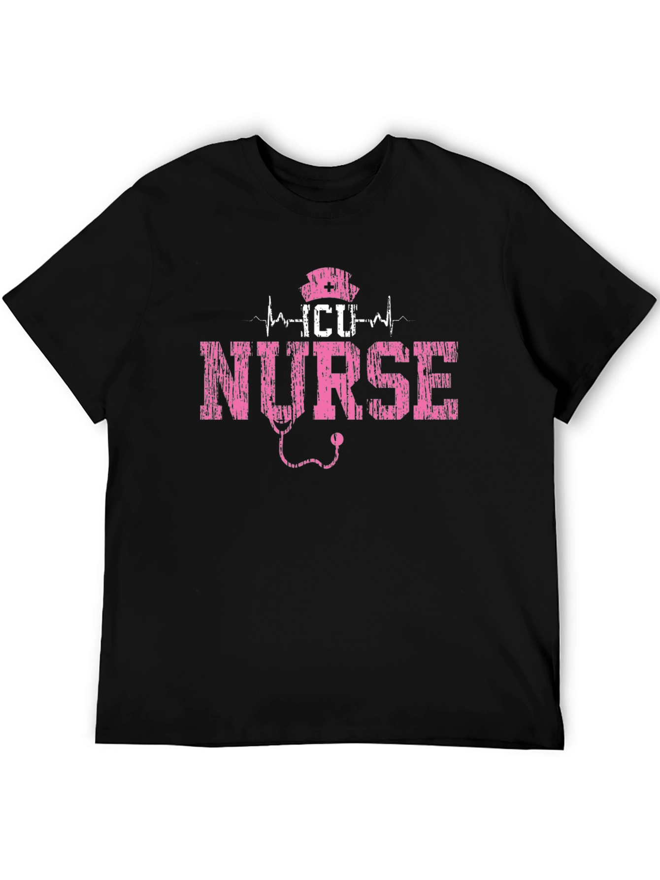 ICU Nurse T-Shirt - Pink Graphic Tee