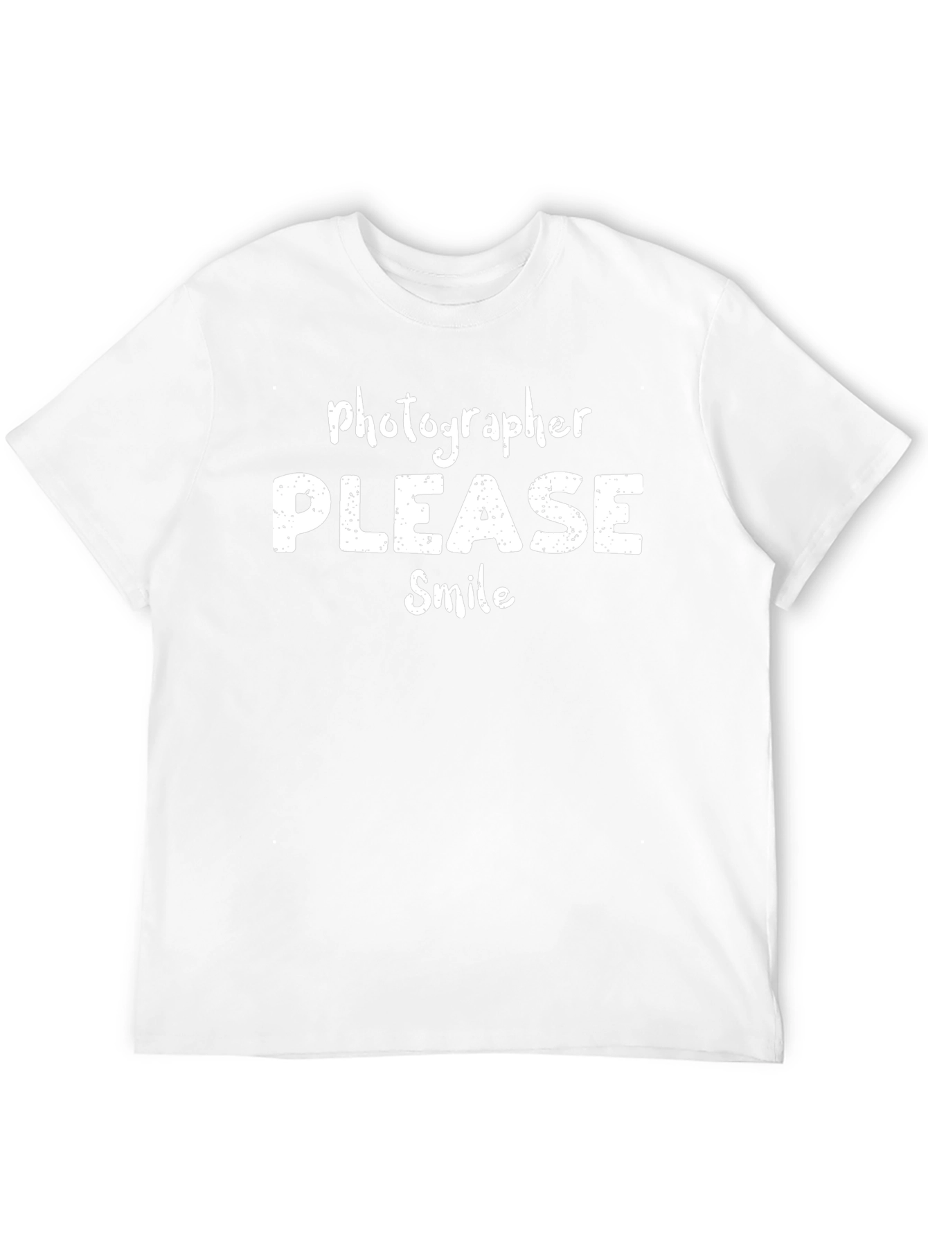 Photographer Please Smile Black Cotton Tee