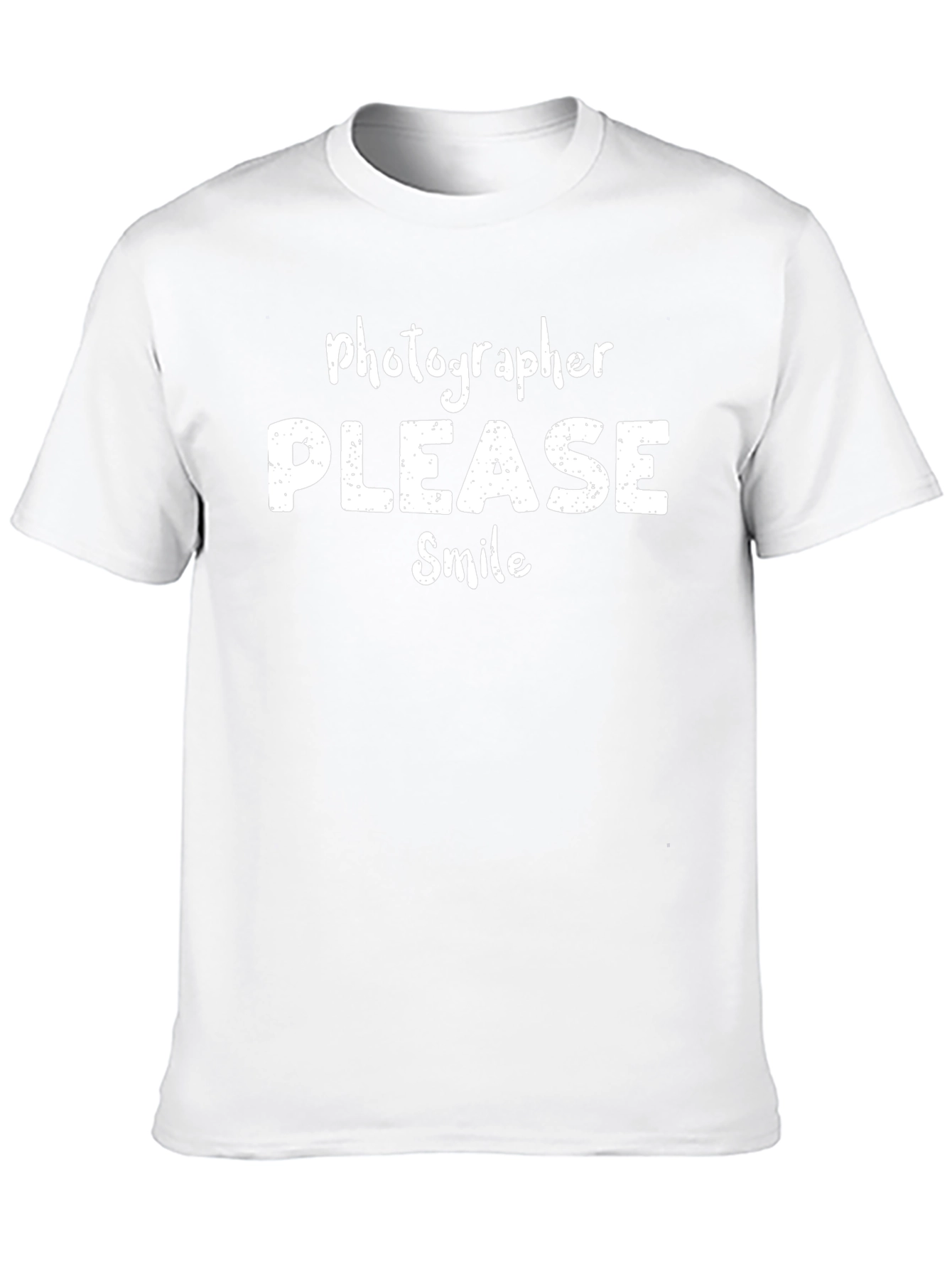 Photographer Please Smile Black Cotton Tee