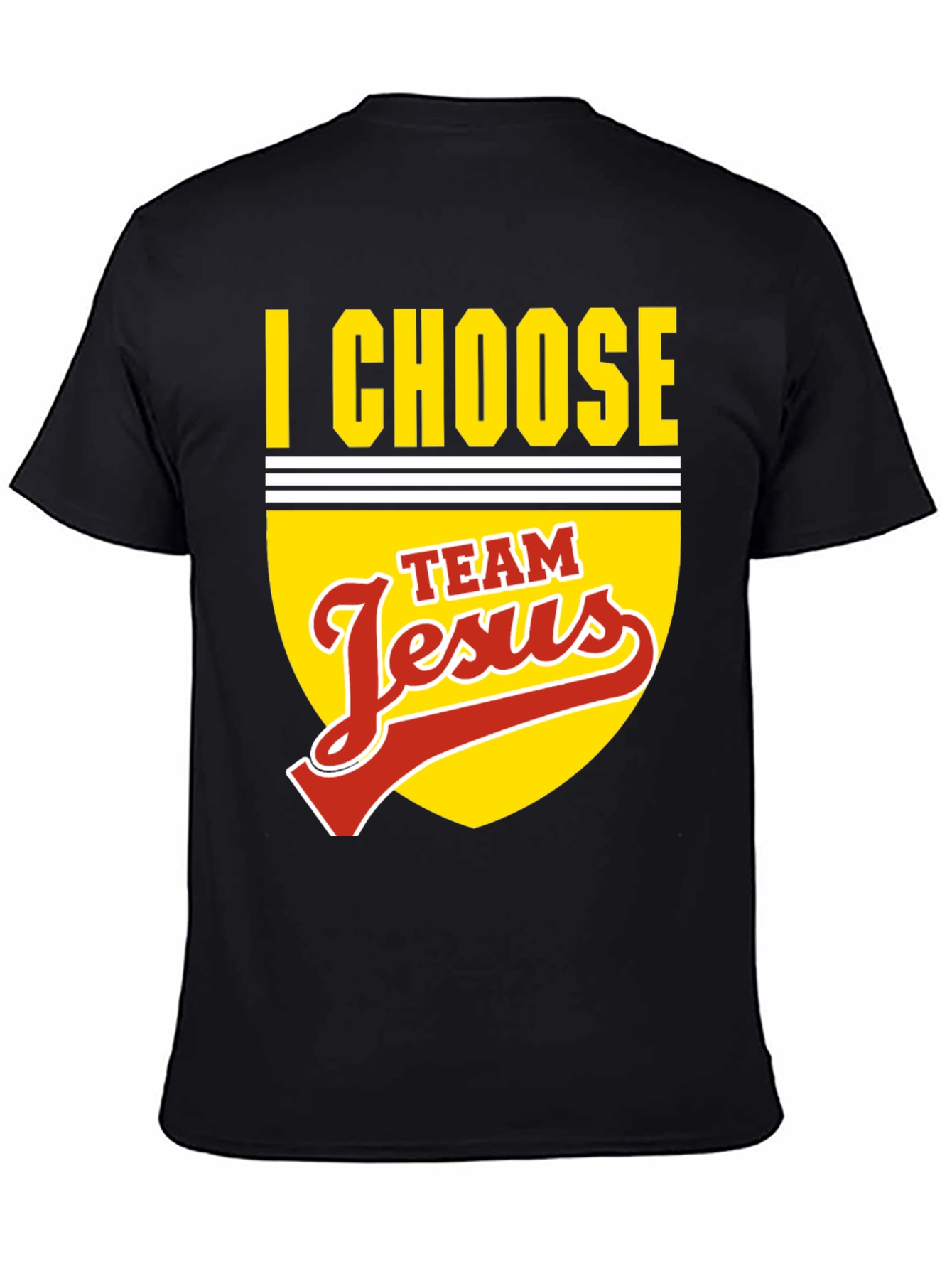 I Choose Team Jesus Black Graphic T-Shirt